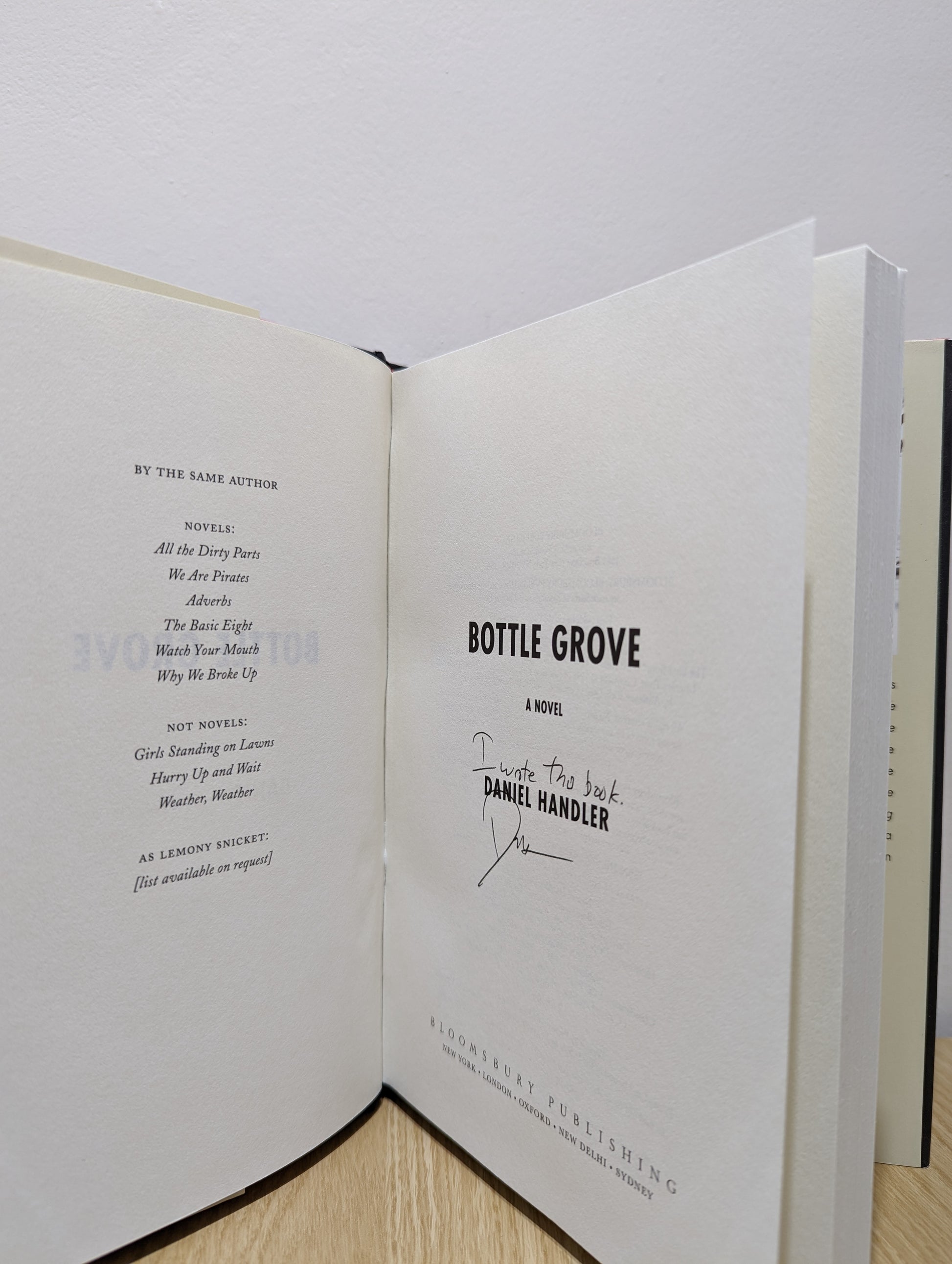 Bottle Grove: A Novel (Signed First Edition)