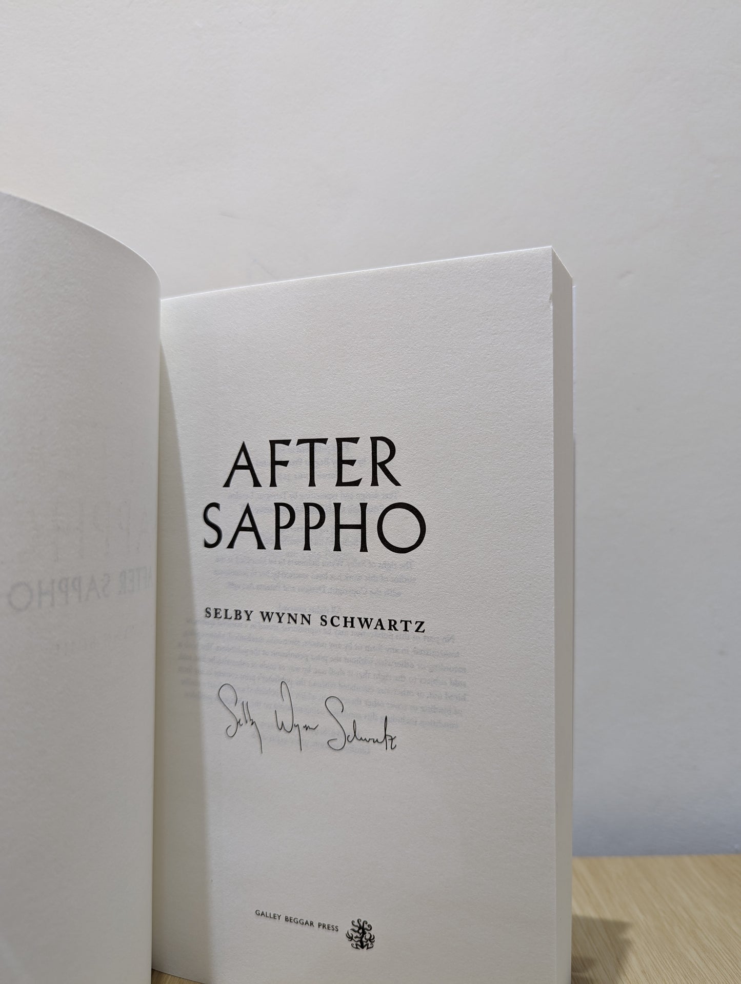 After Sappho (Signed First Edition)