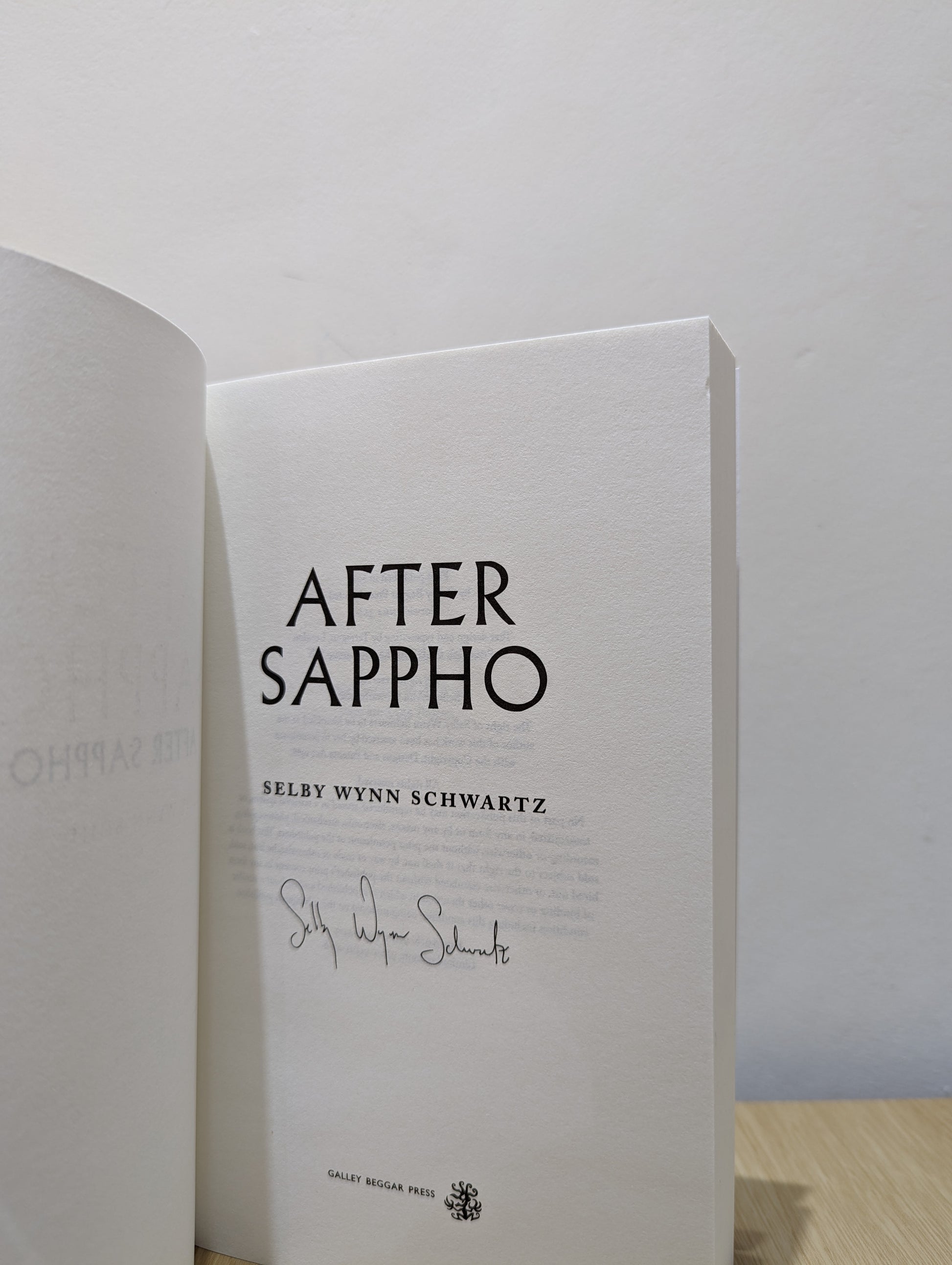 After Sappho (Signed First Edition)