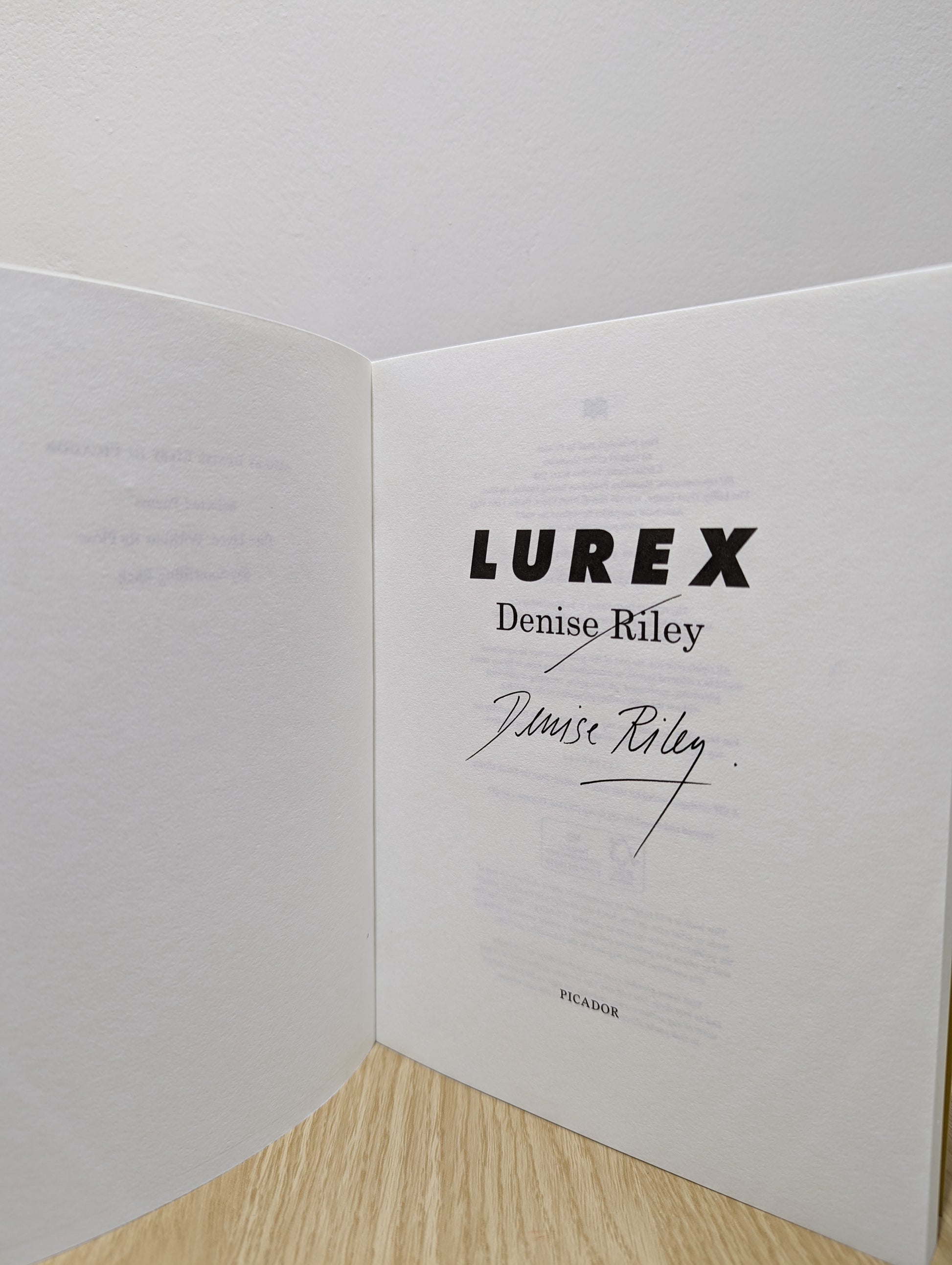 Lurex (Signed First Edition)