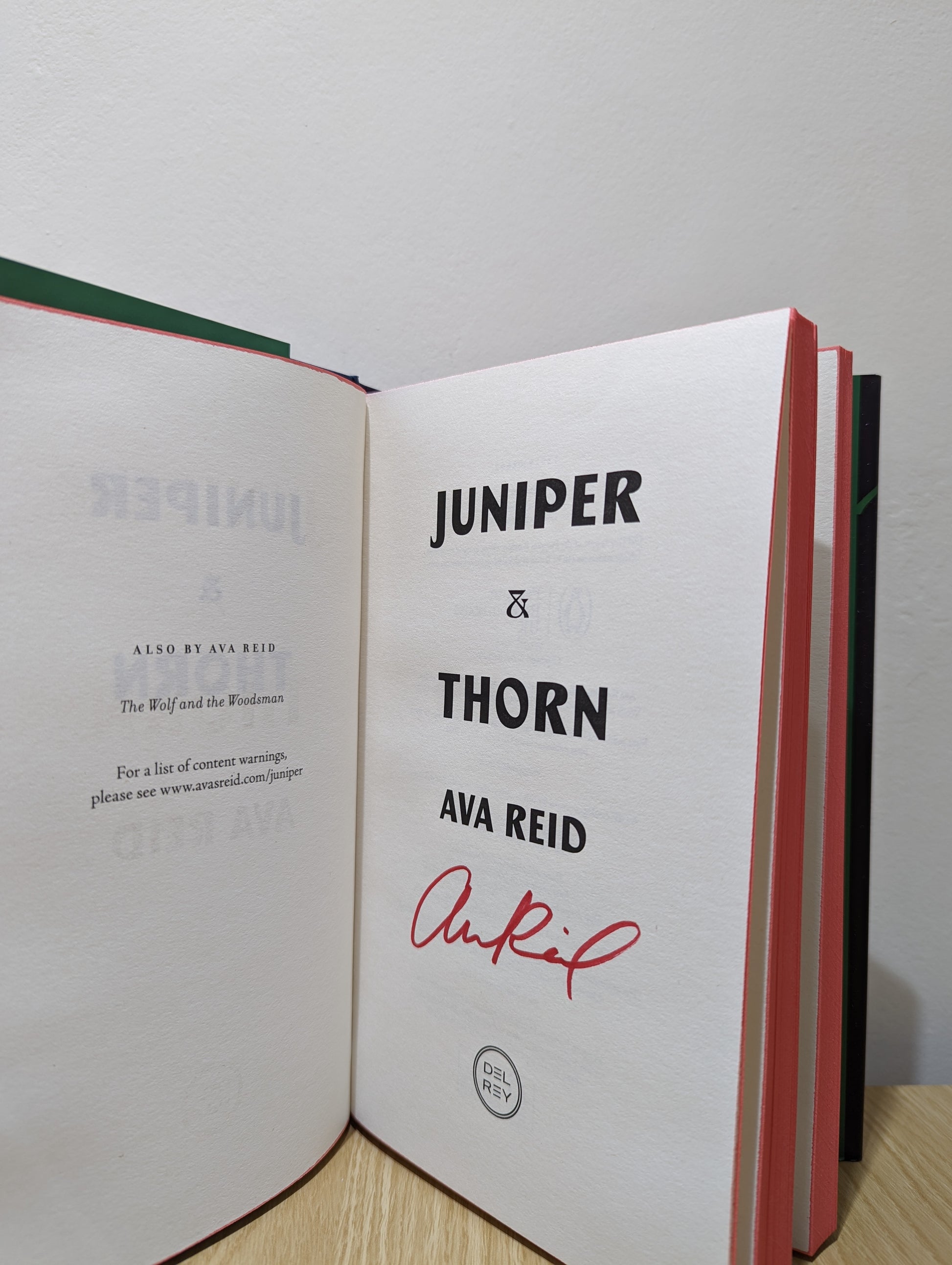 Juniper & Thorn (Signed First Edition with sprayed edges)