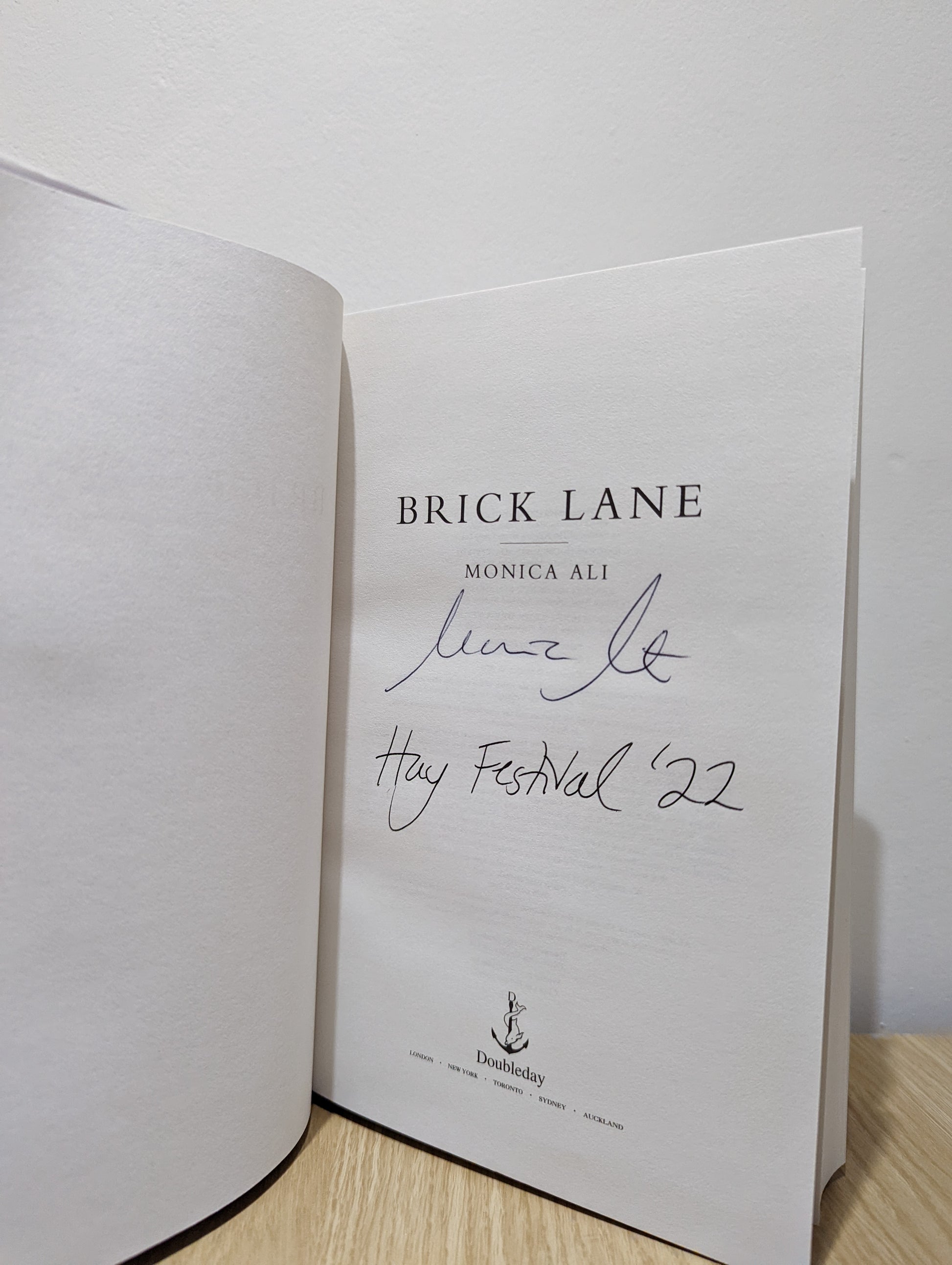 Brick Lane (Signed to Title Page)