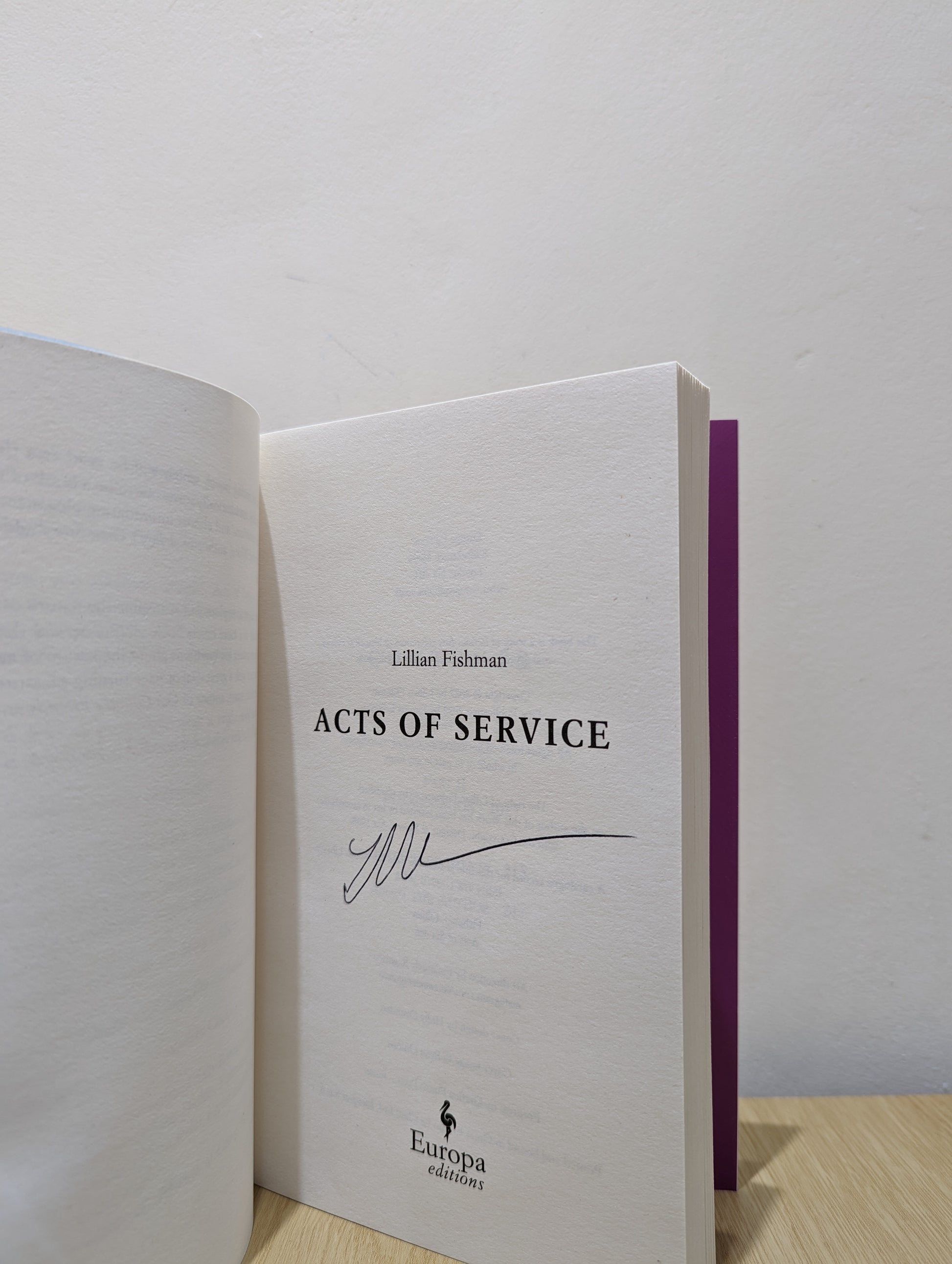 Acts of Service (Signed First Edition)