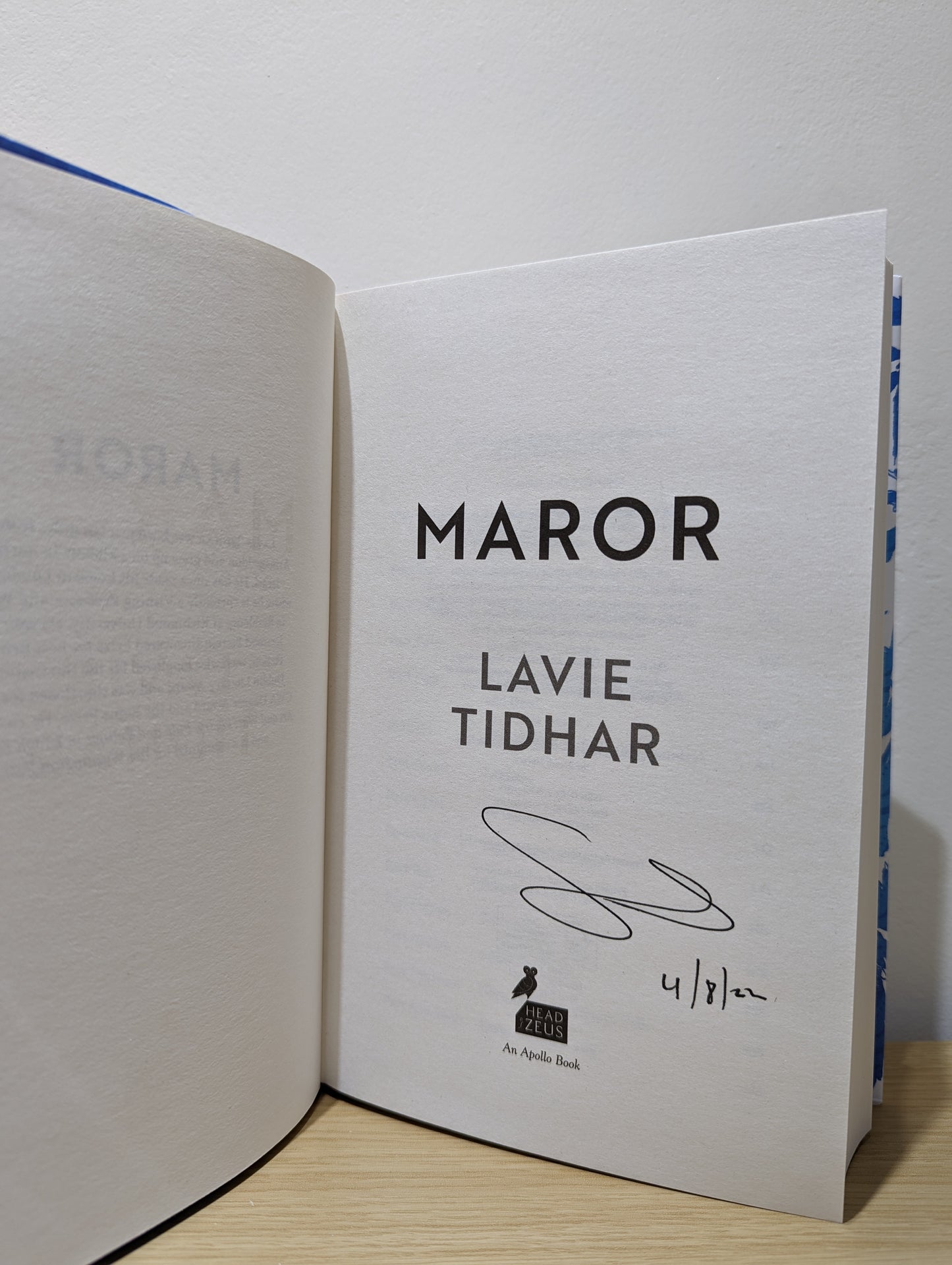 Maror (Signed Dated First Edition)