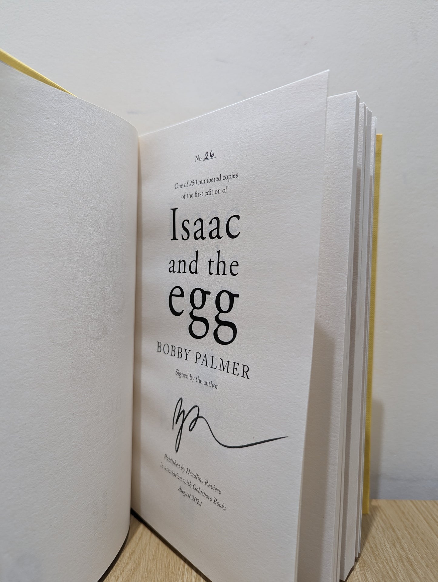 Isaac and the Egg (Signed Numbered First Edition)