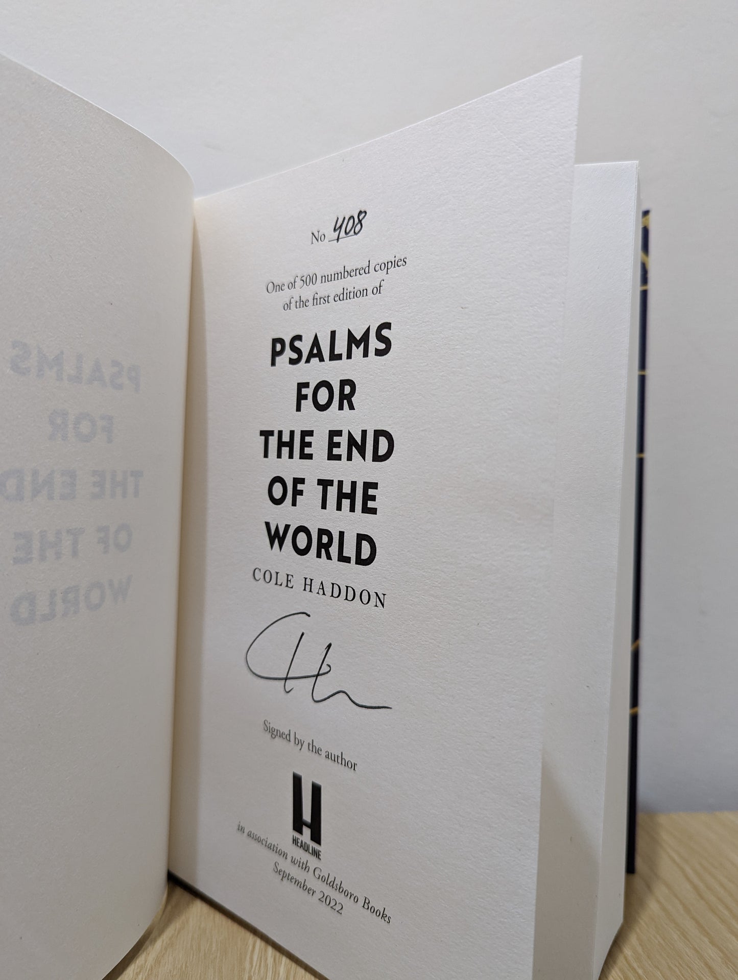 Psalms For The End Of The World (Signed Numbered First Edition)