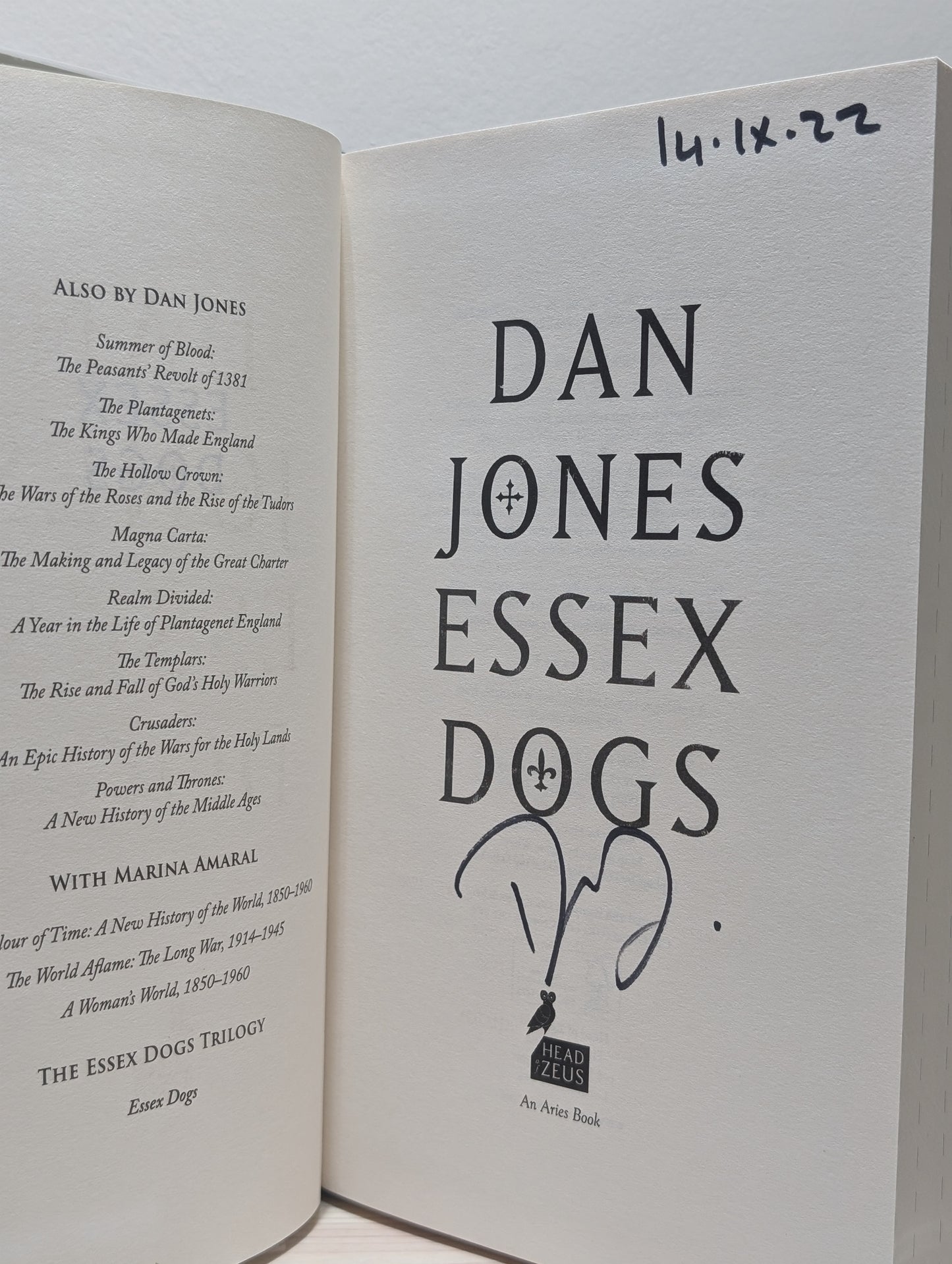 Essex Dogs by Dan Jones (Signed Dated First Edition)