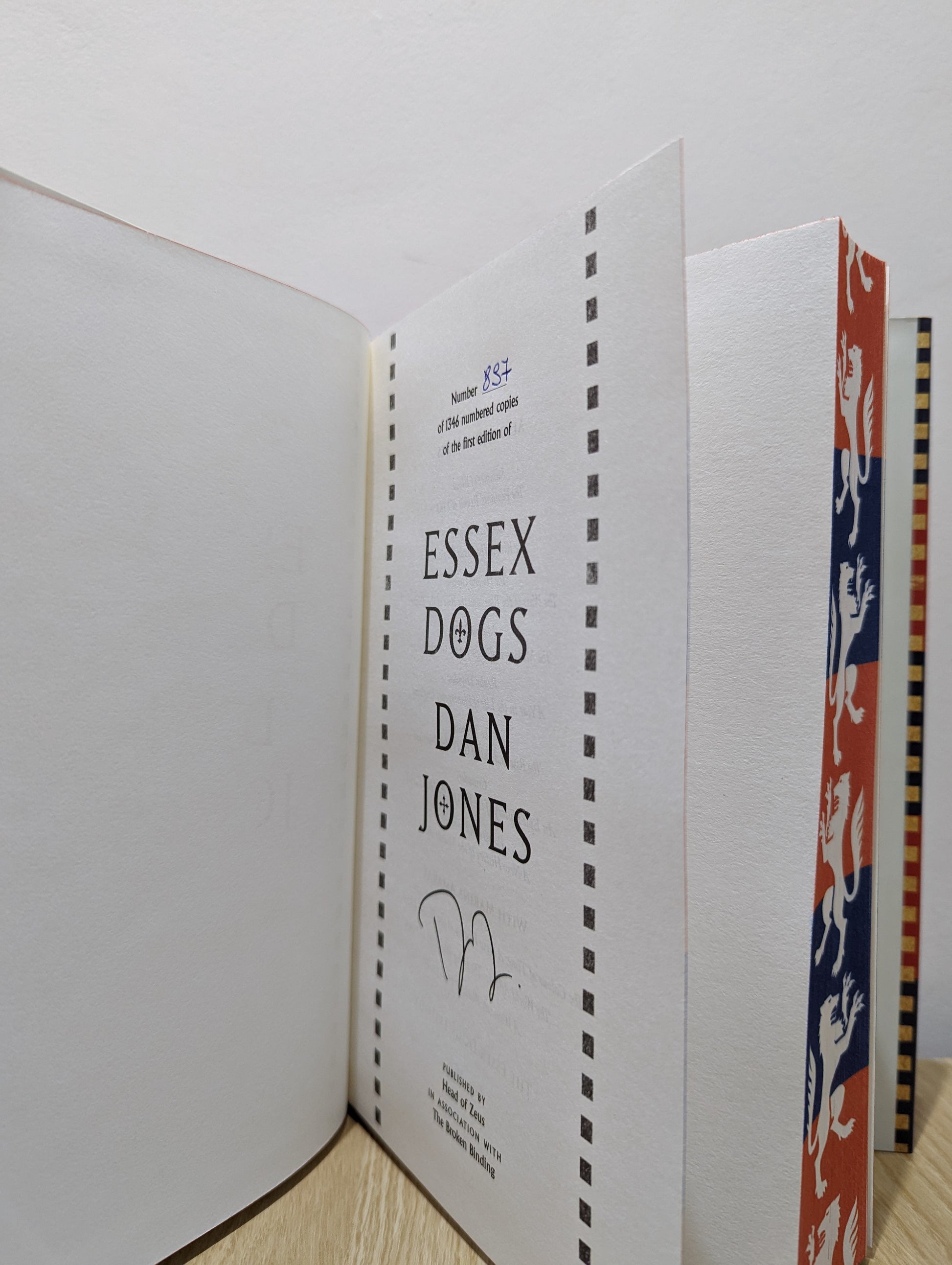 Essex Dogs (Signed First Edition with sprayed edges)