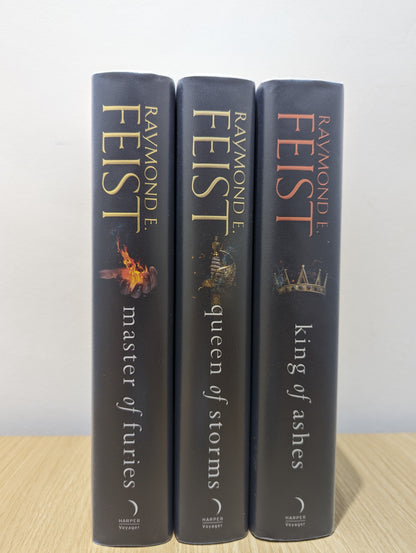 King of Ashes; Queen of Storms; Master of Furies (The Firemane Saga 1-3) (Signed First Edition)