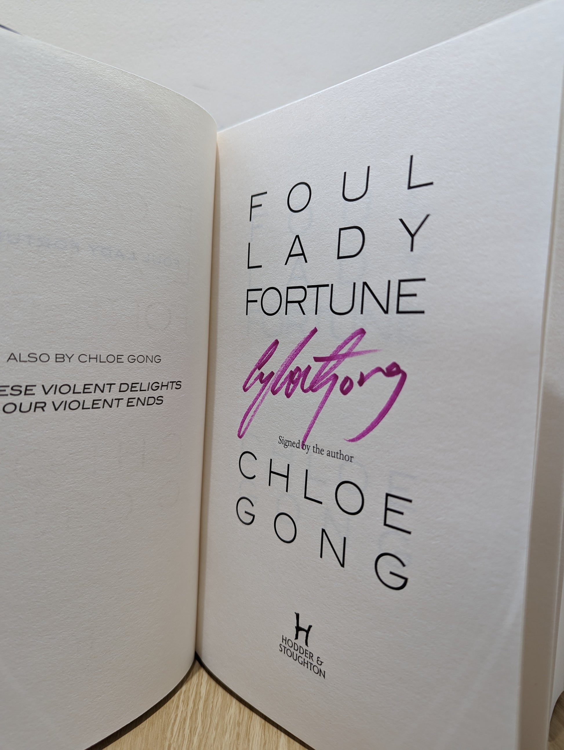 Foul Lady Fortune (Signed First Edition with special board design)