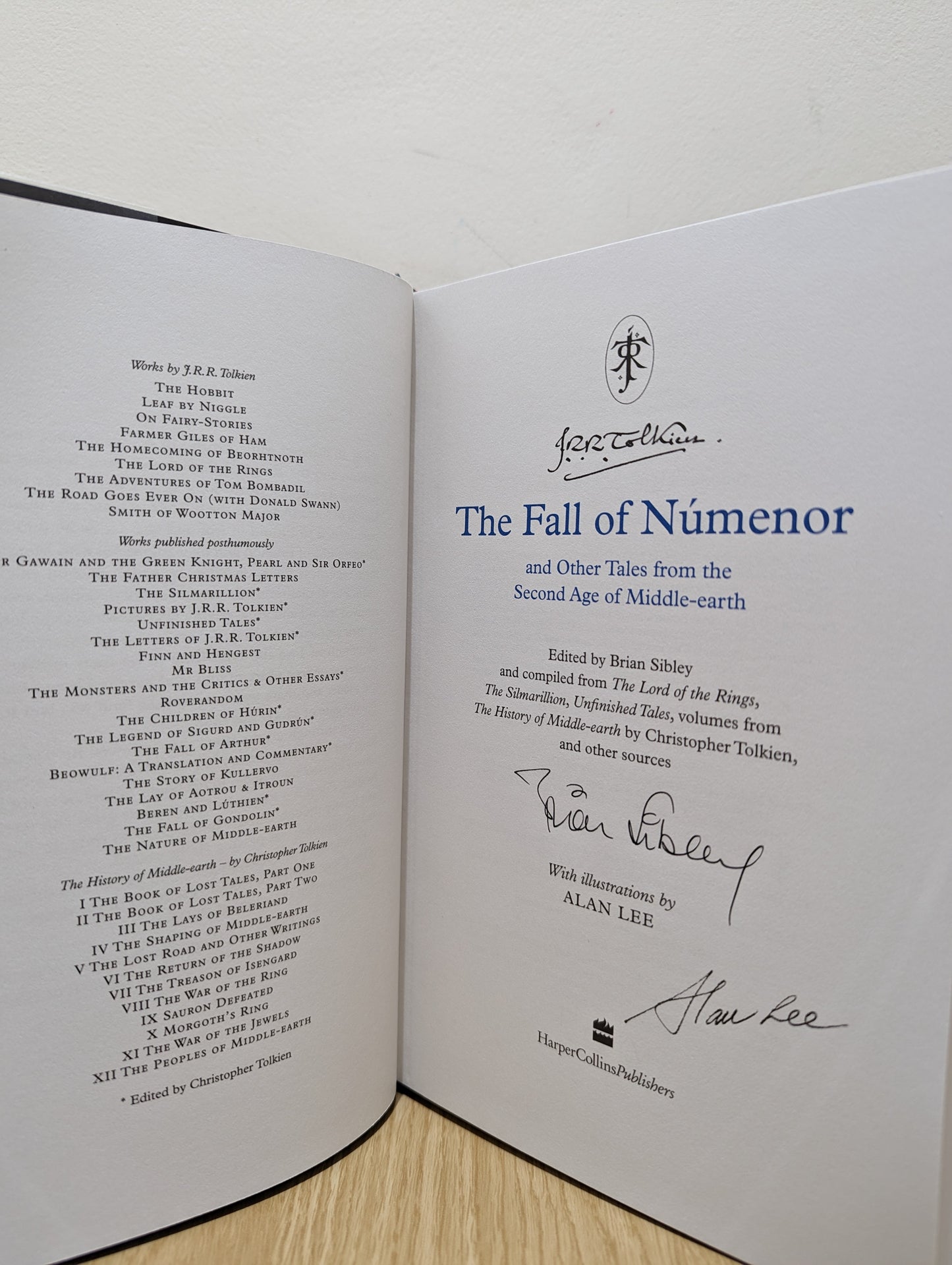 The Fall of Numenor: And Other Tales from the Second Age of Middle-Earth (Double Signed First Edition)