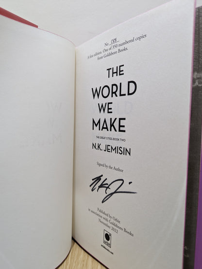 The World We Make (Signed Numered First Edition with sprayed edges)