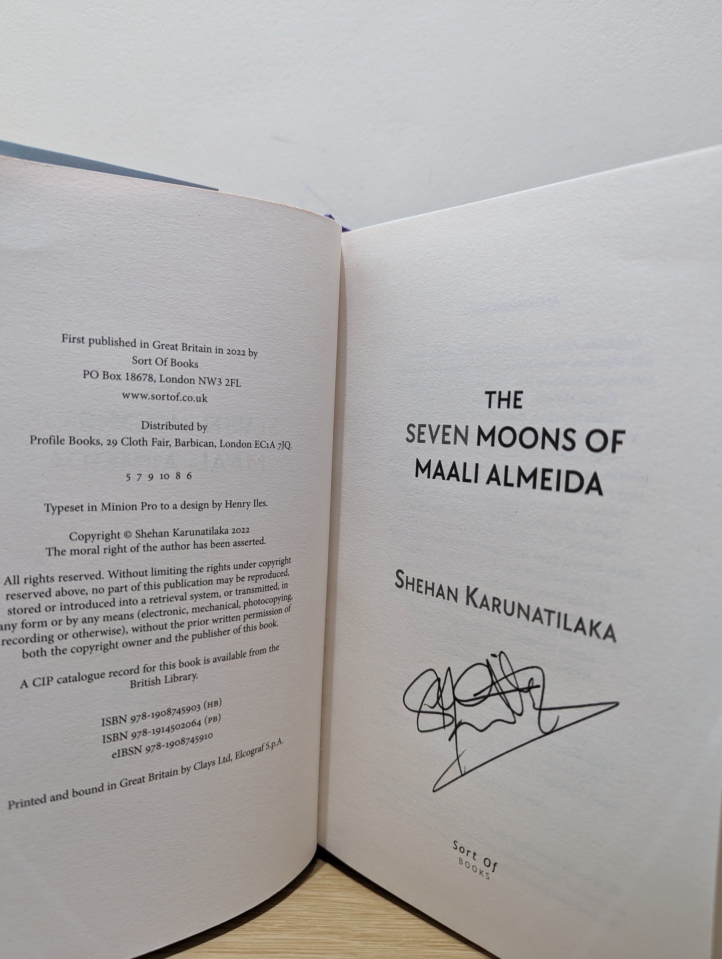 The Seven Moons of Maali Almeida (Signed to Title Page)