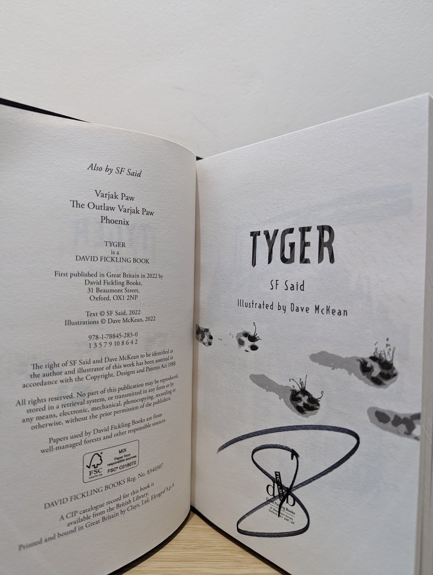 Tyger (Signed First Edition)