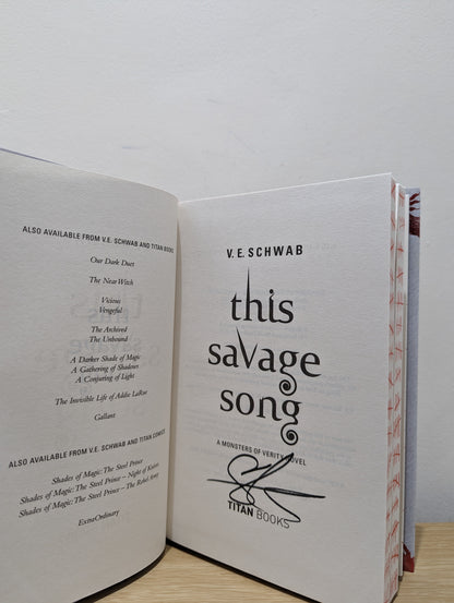 This Savage Song (Signed Collector's Edition with sprayed edges)