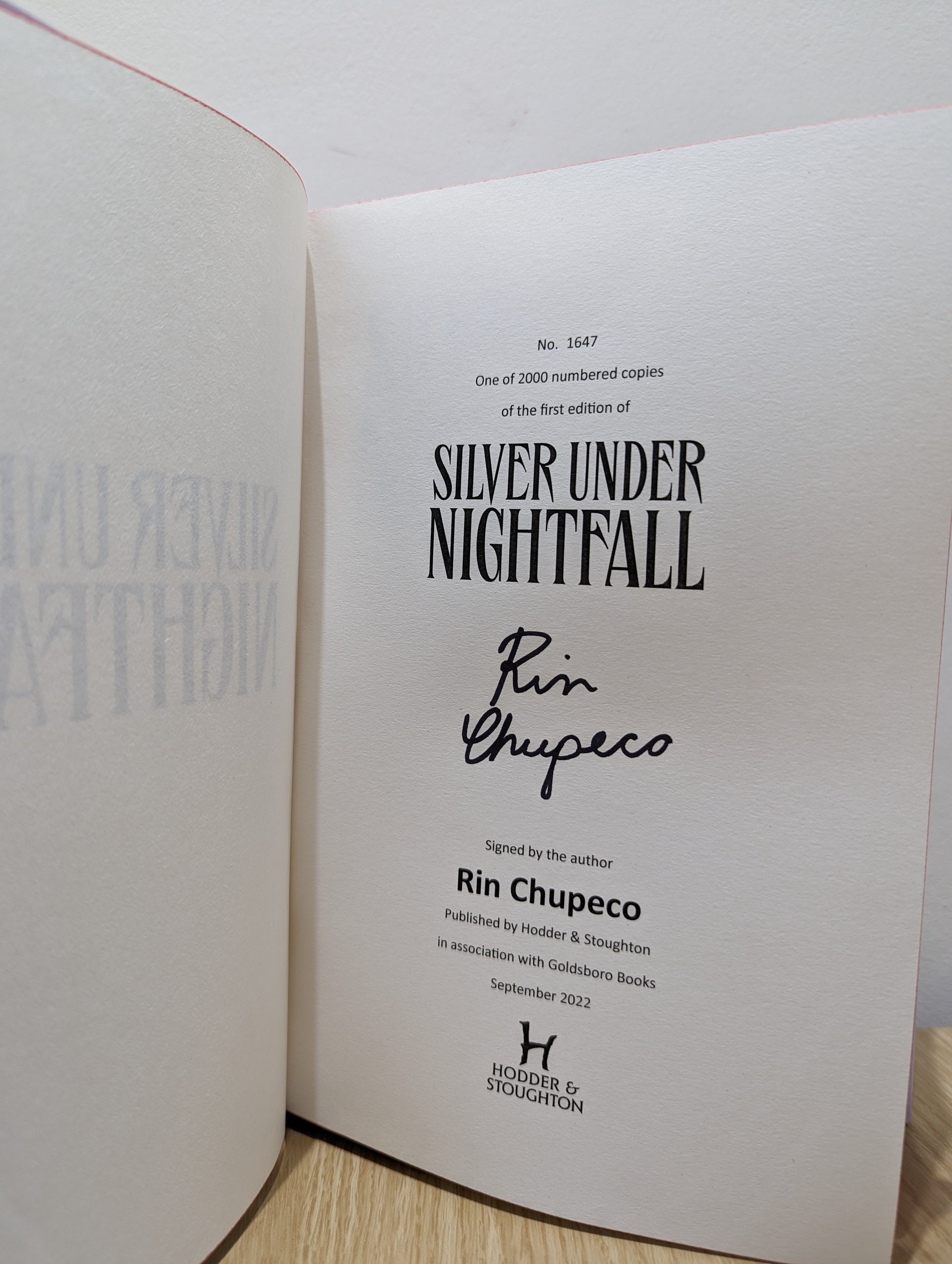 Silver Under Nightfall (Signed First Edition with sprayed edges)