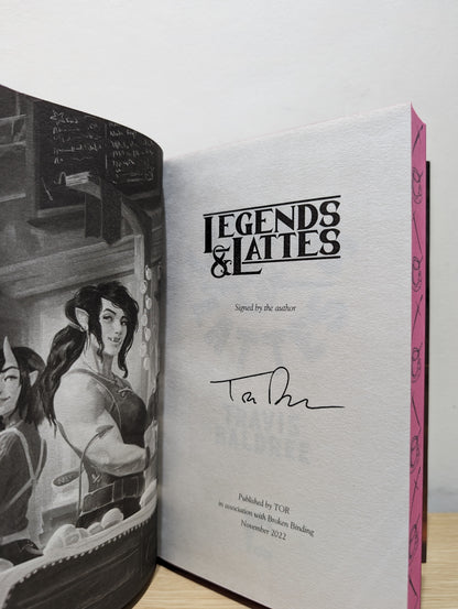 Legends & Lattes; Bookshops & Bonedust (Signed First Edition Set with sprayed edges)