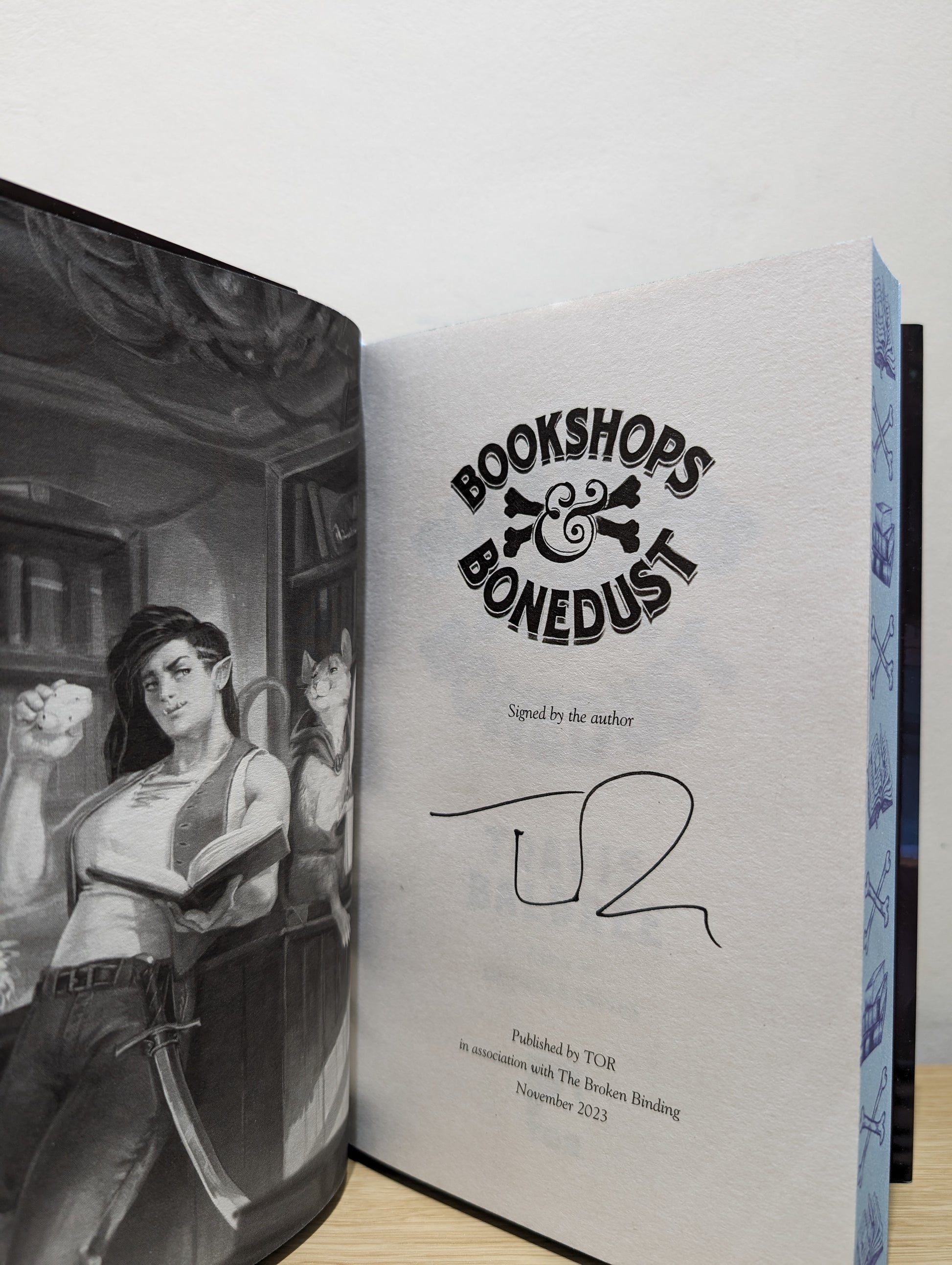 Legends & Lattes; Bookshops & Bonedust (Signed First Edition Set with sprayed edges)