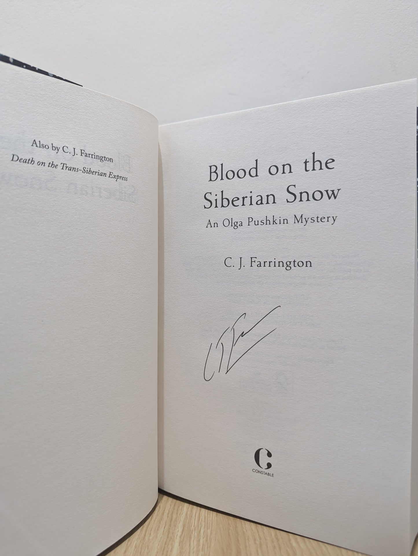 Blood on the Siberian Snow - The Olga Pushkin Mysteries 2 (Signed First Edition)