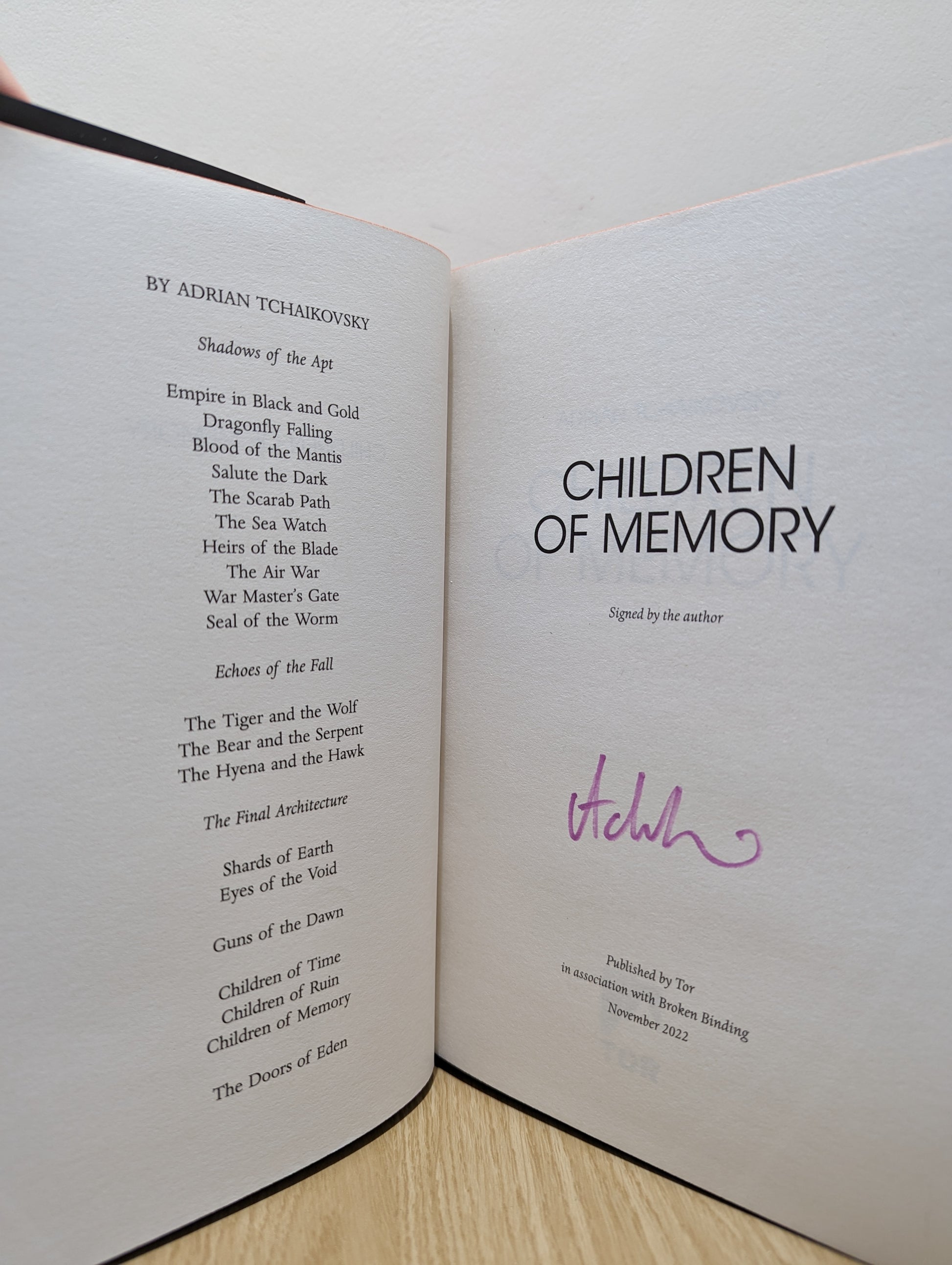 Children of Time; Children of Ruin; Children of Memory (Signed Special Edition with sprayed edges)