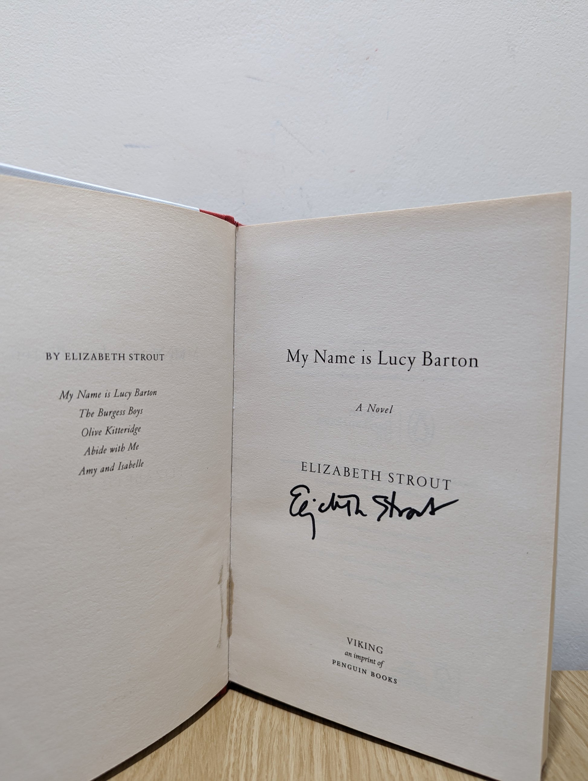 My Name Is Lucy Barton (Signed First Edition)