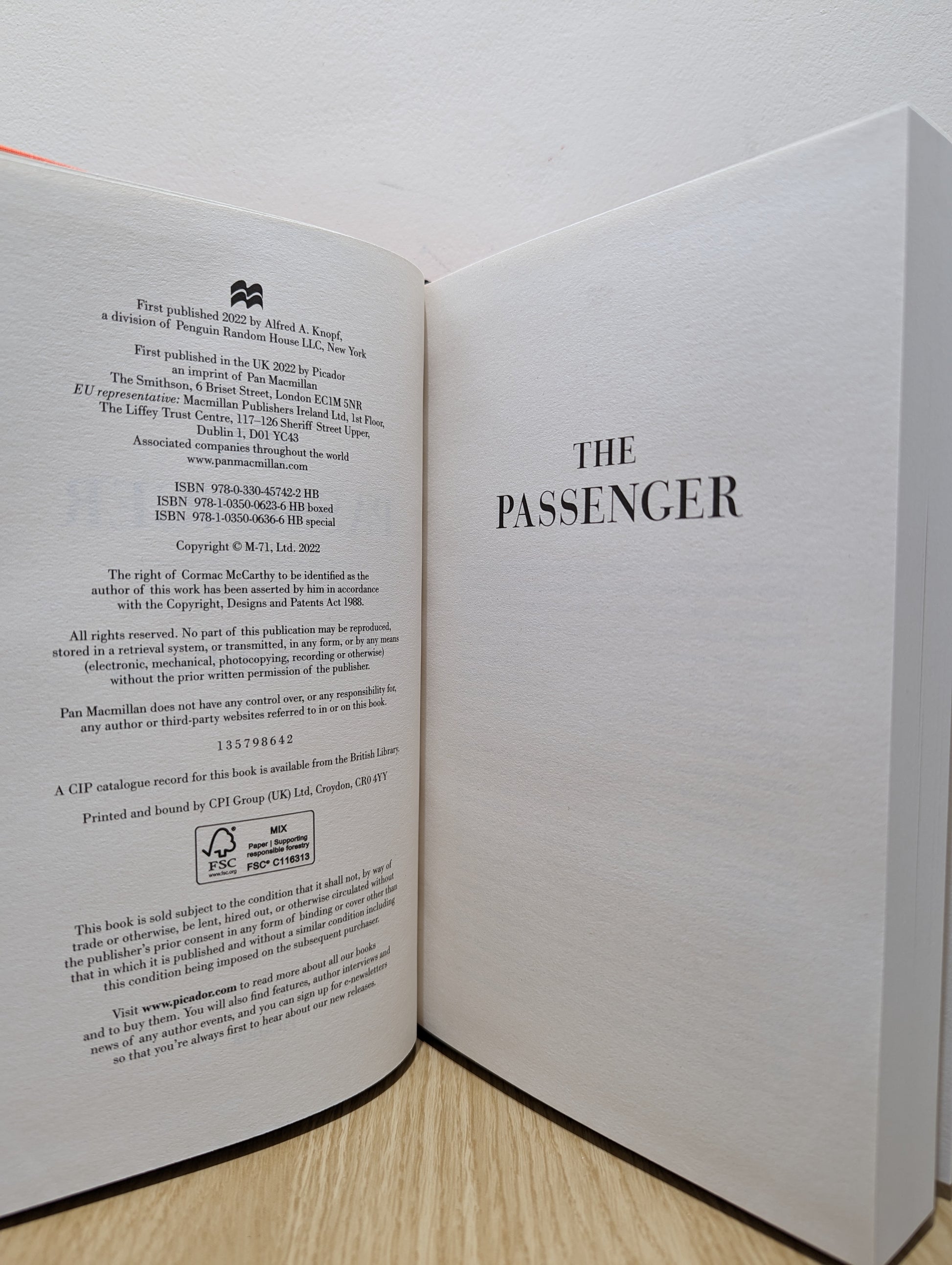 The Passenger and Stella Maris: Deluxe Boxed Set (Signed Numbered Limited Edition)