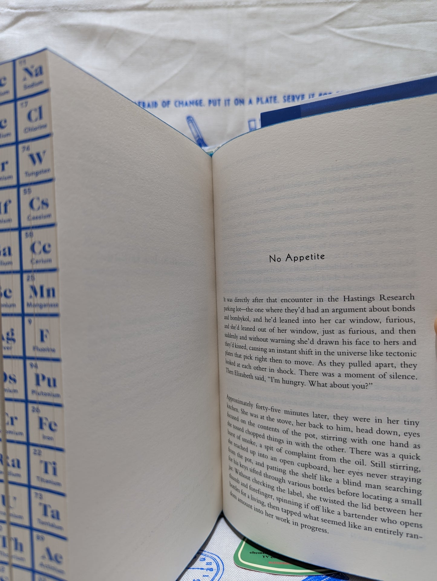 Lessons in Chemistry (Signed Stamped First Edition with bookmark set and tea towel)