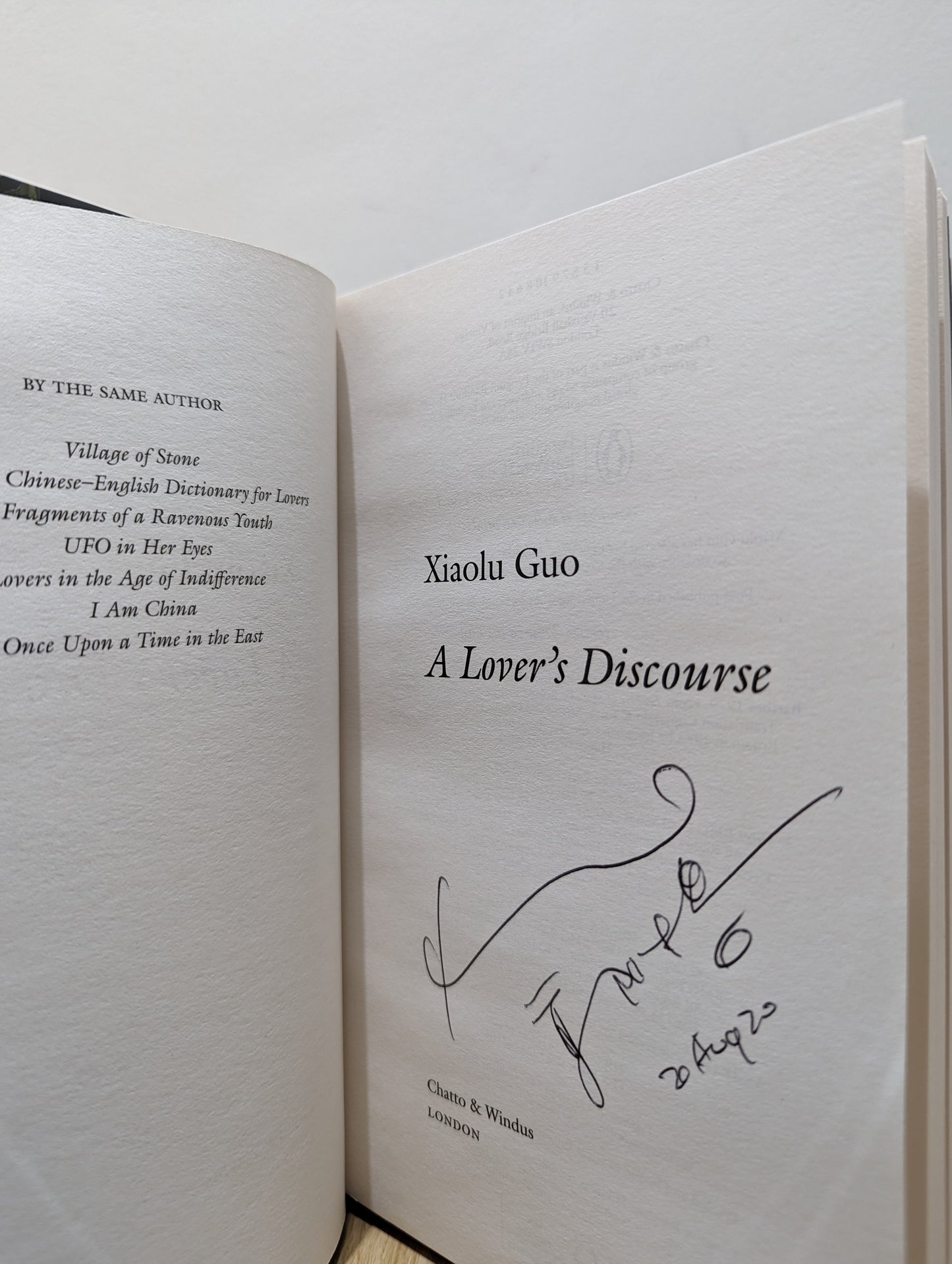 A Lover's Discourse (Signed Dated First Edition)