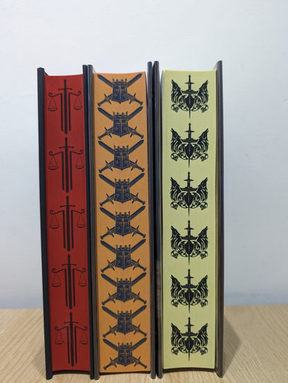 The Justice of Kings; The Tyranny of Faith; The Trials of Empire (the Empire of the Wolf Book 1-3) (Signed First Edition Set with sprayed edges)