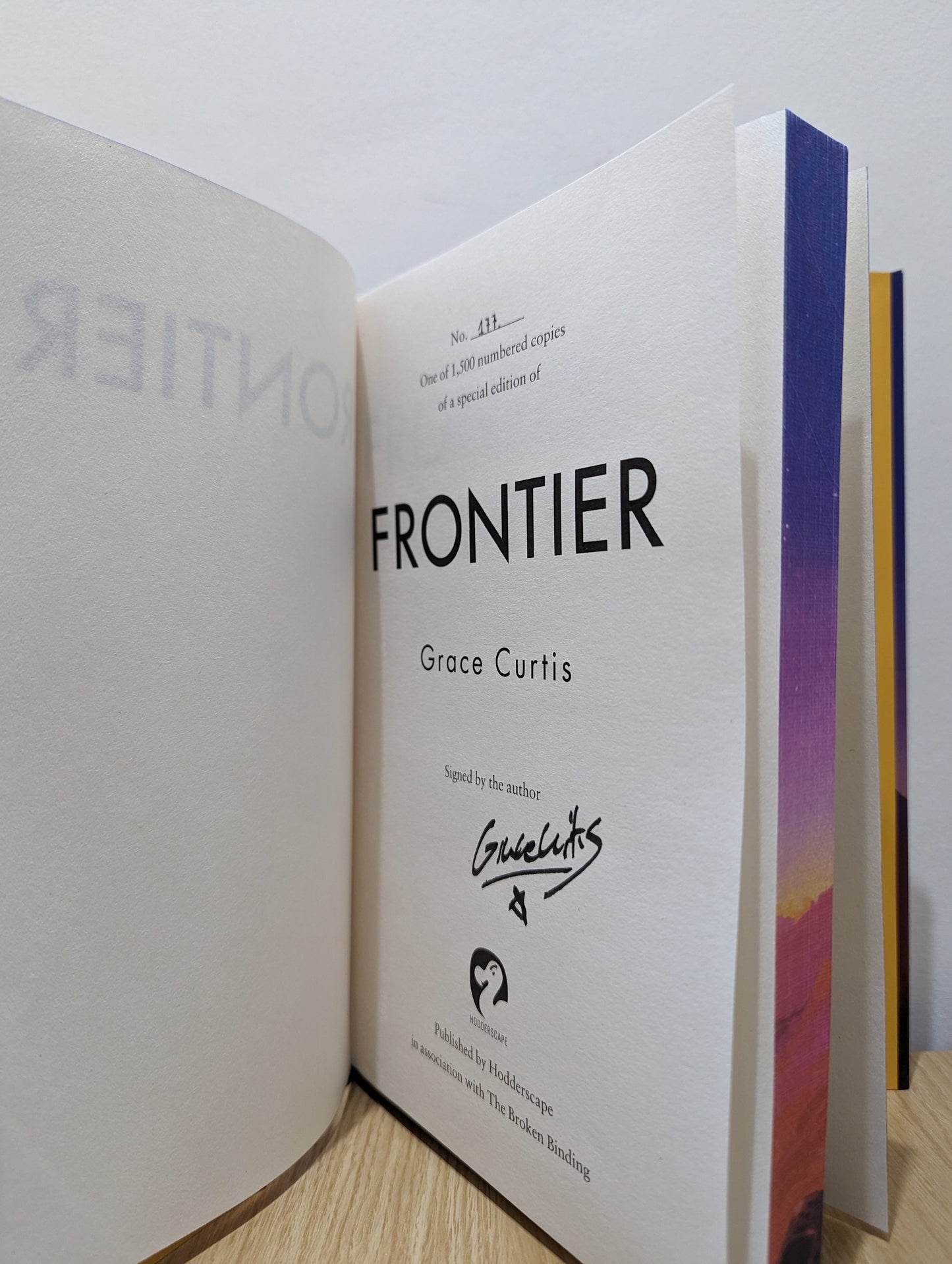 Frontier (Signed First Edition with sprayed edges)