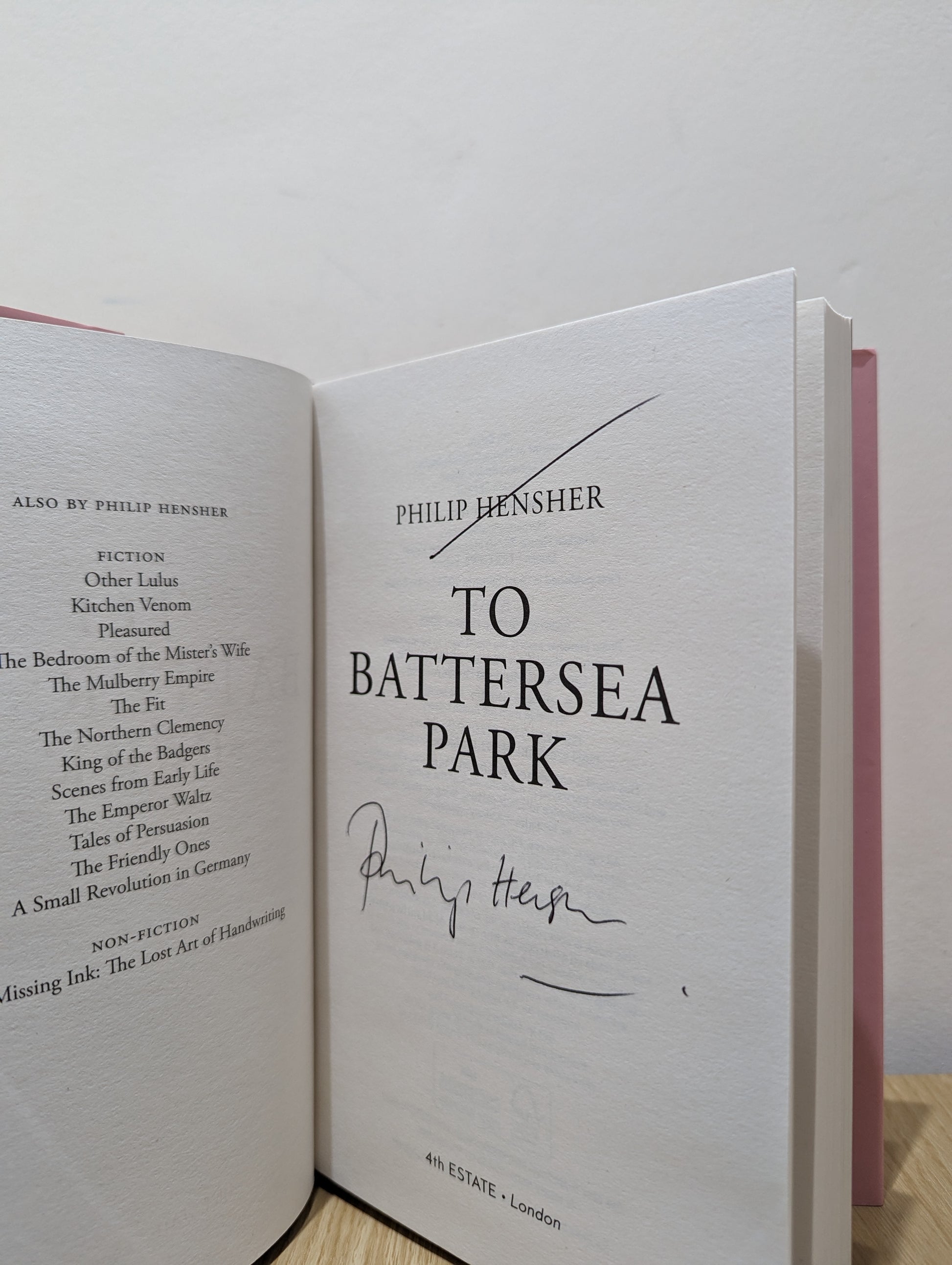 To Battersea Park (Signed First Edition)