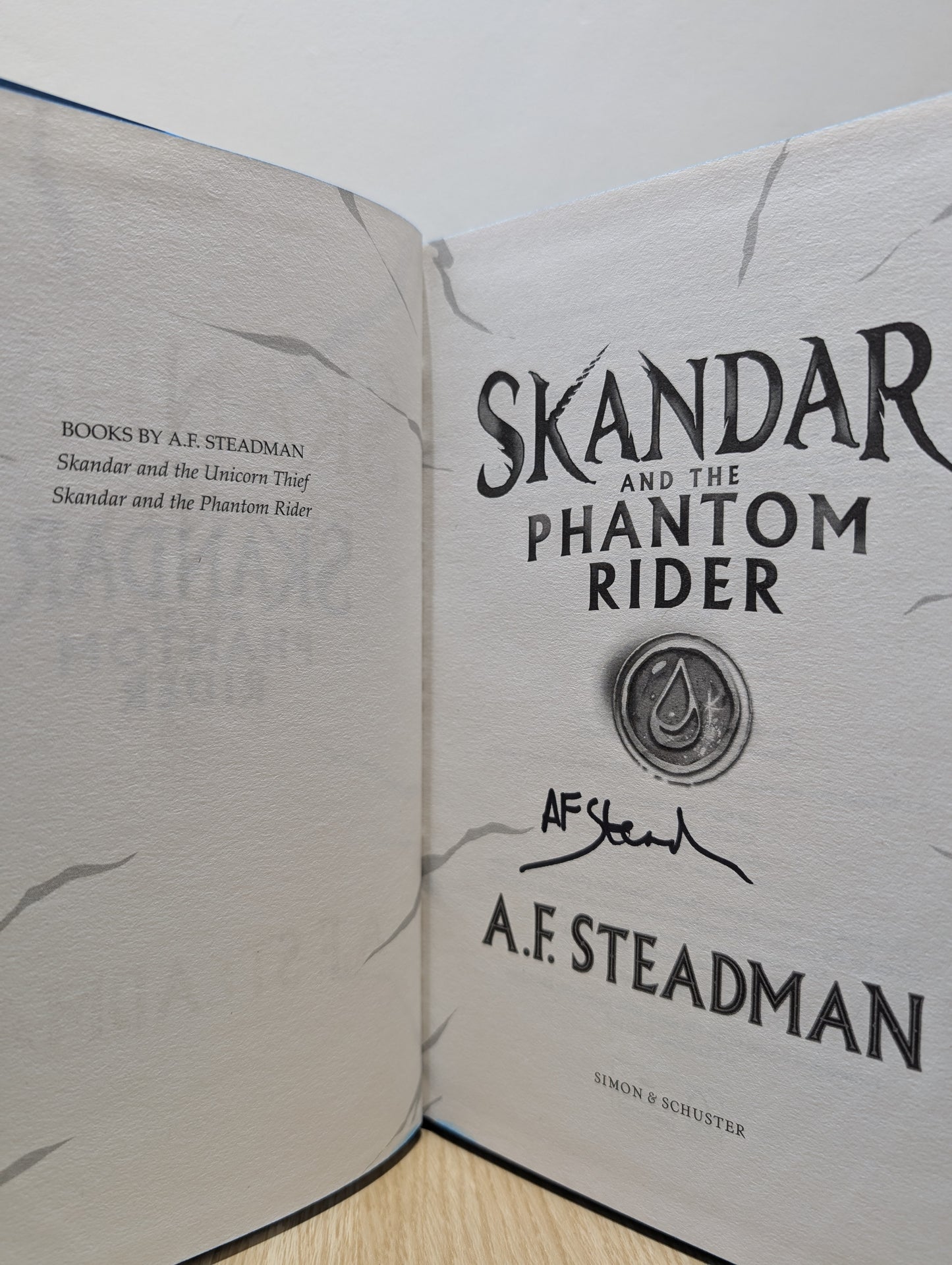 Skandar and the Unicorn Thief; Skandar and the Phantom Rider; Skandar and the Chaos Trials; Skandar and the Skeleton Curse (Signed First Edition Set with sprayed edges)