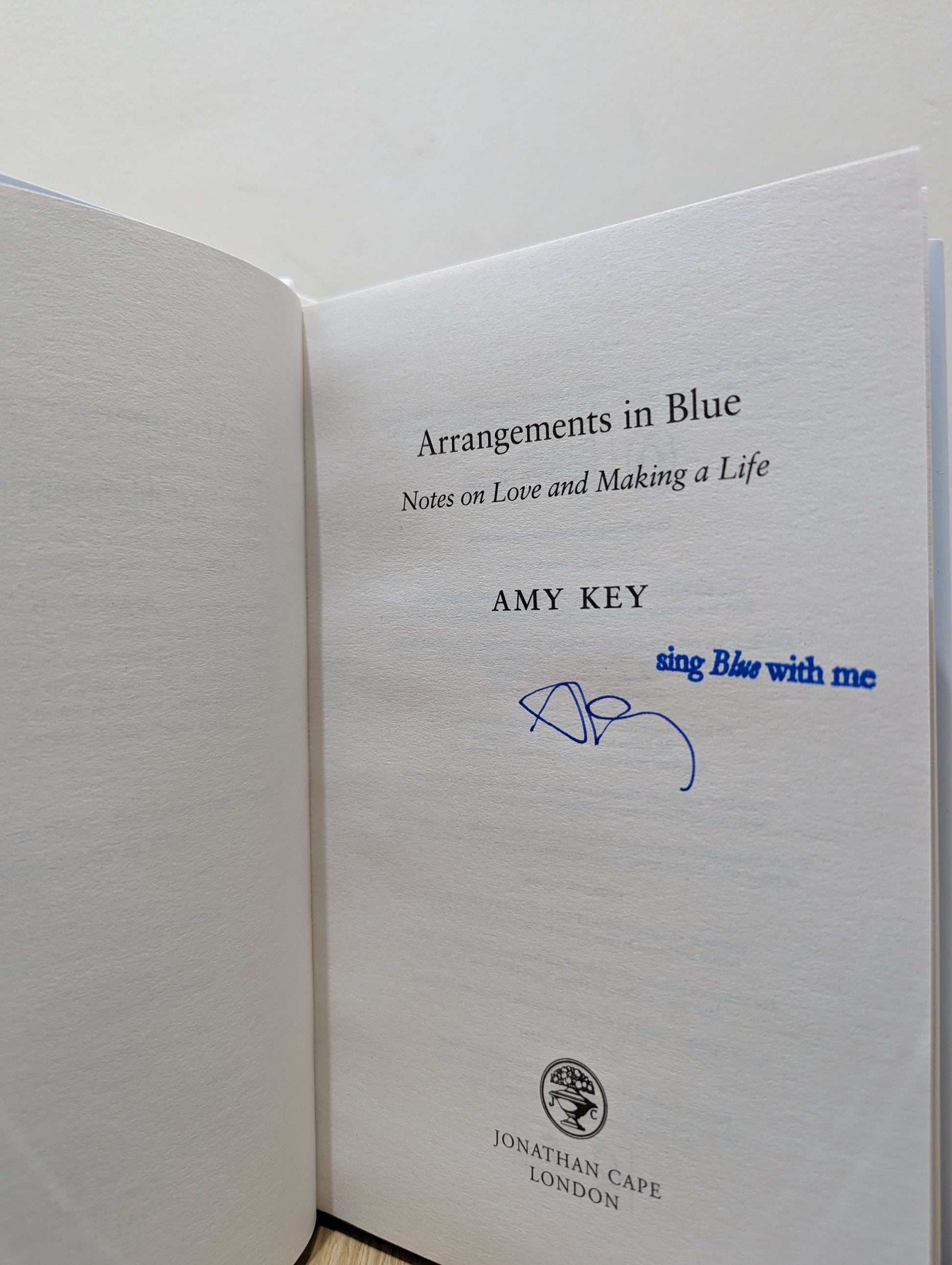 Arrangements in Blue: Notes on Love and Making a Life (Signed First Edition)