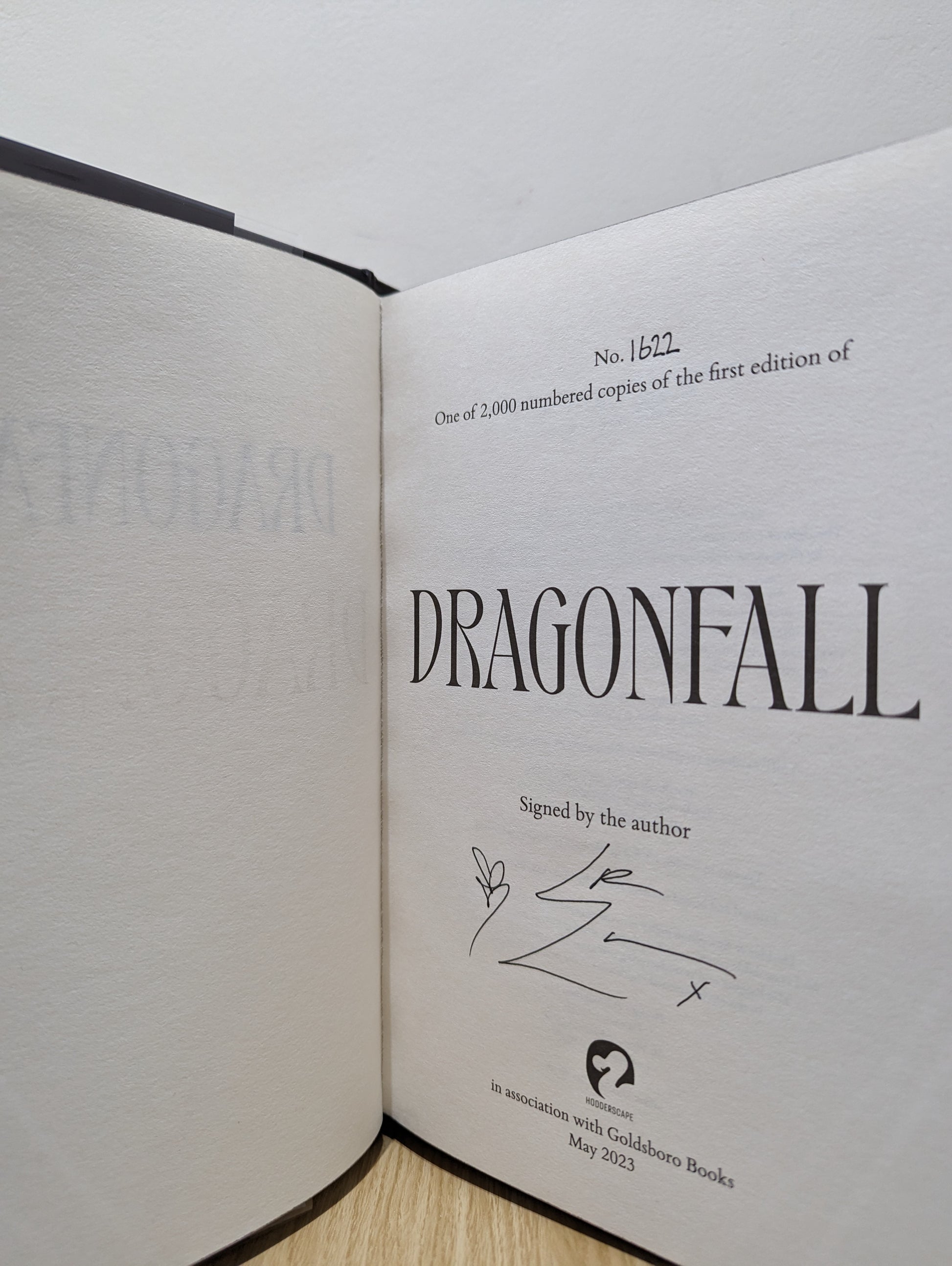 Dragonfall (The Dragon Scales Trilogy 1) (Signed Numbered First Edition with sprayed edges)