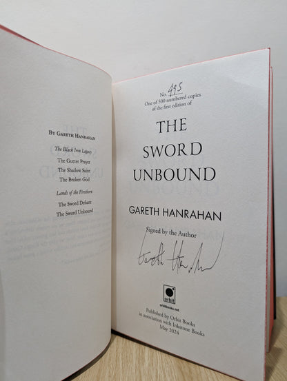 The Sword Defiant; The Sword Unbound: Lands of the Firstborn 1-2 (Signed Numbered First Edition with sprayed edges)