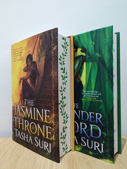 The Jasmine Throne; The Oleander Sword: The Burning Kingdoms Series 1-2 (Signed Special Edition with sprayed edges)