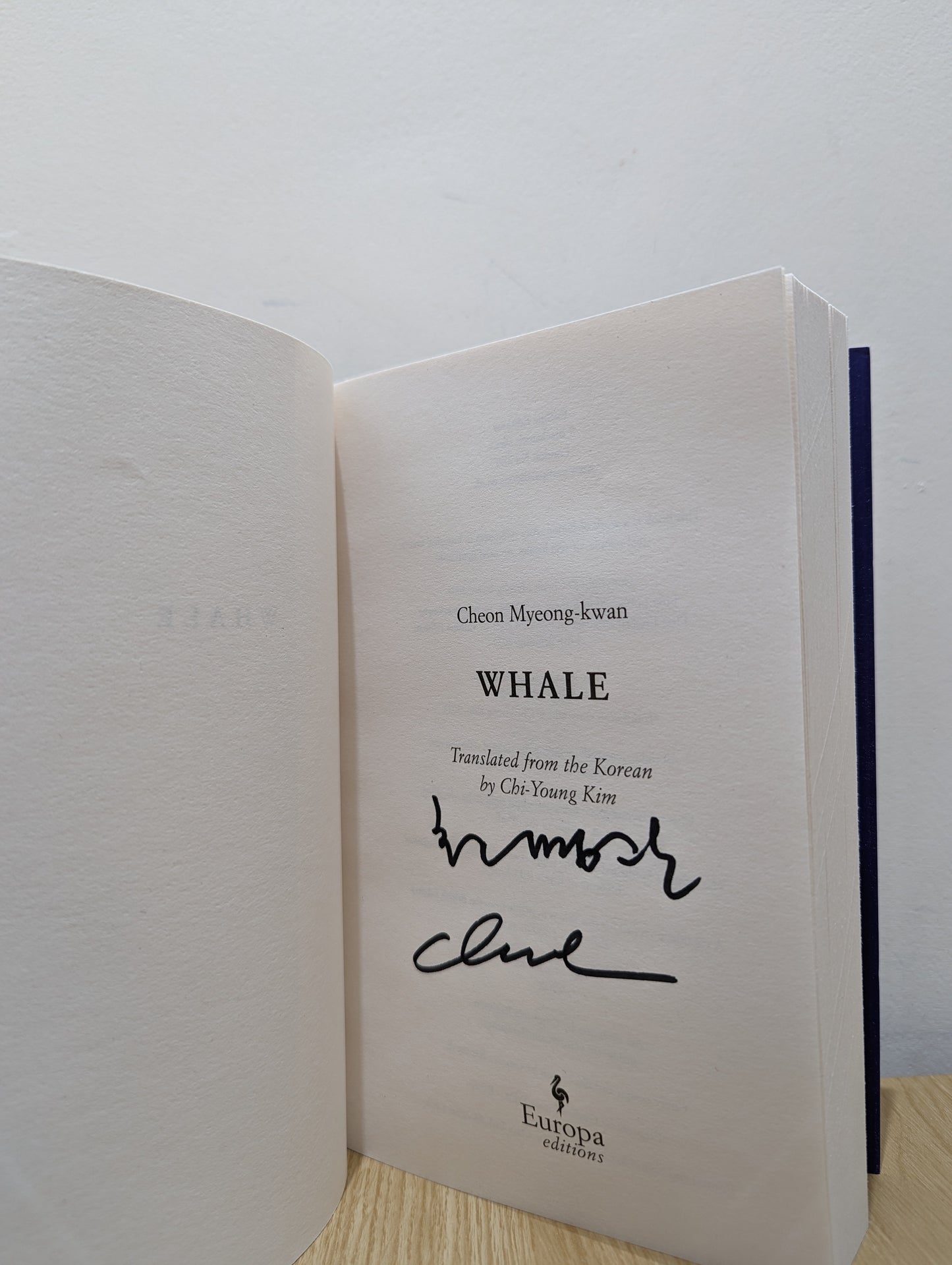 Whale: A masterpiece of modern Korean fiction (Signed to Title Page)