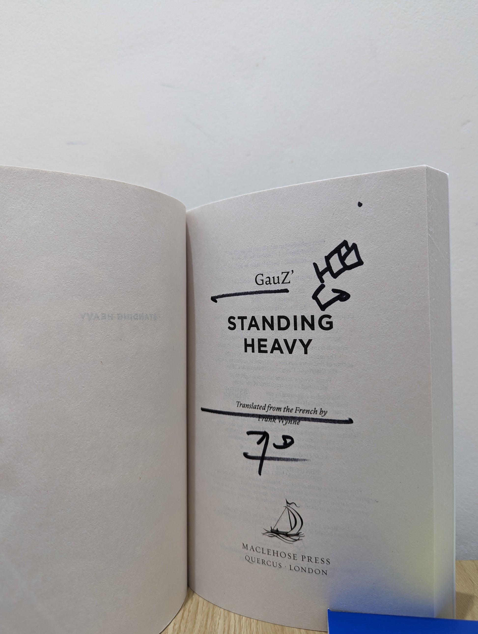 Standing Heavy (Signed to Title Page)