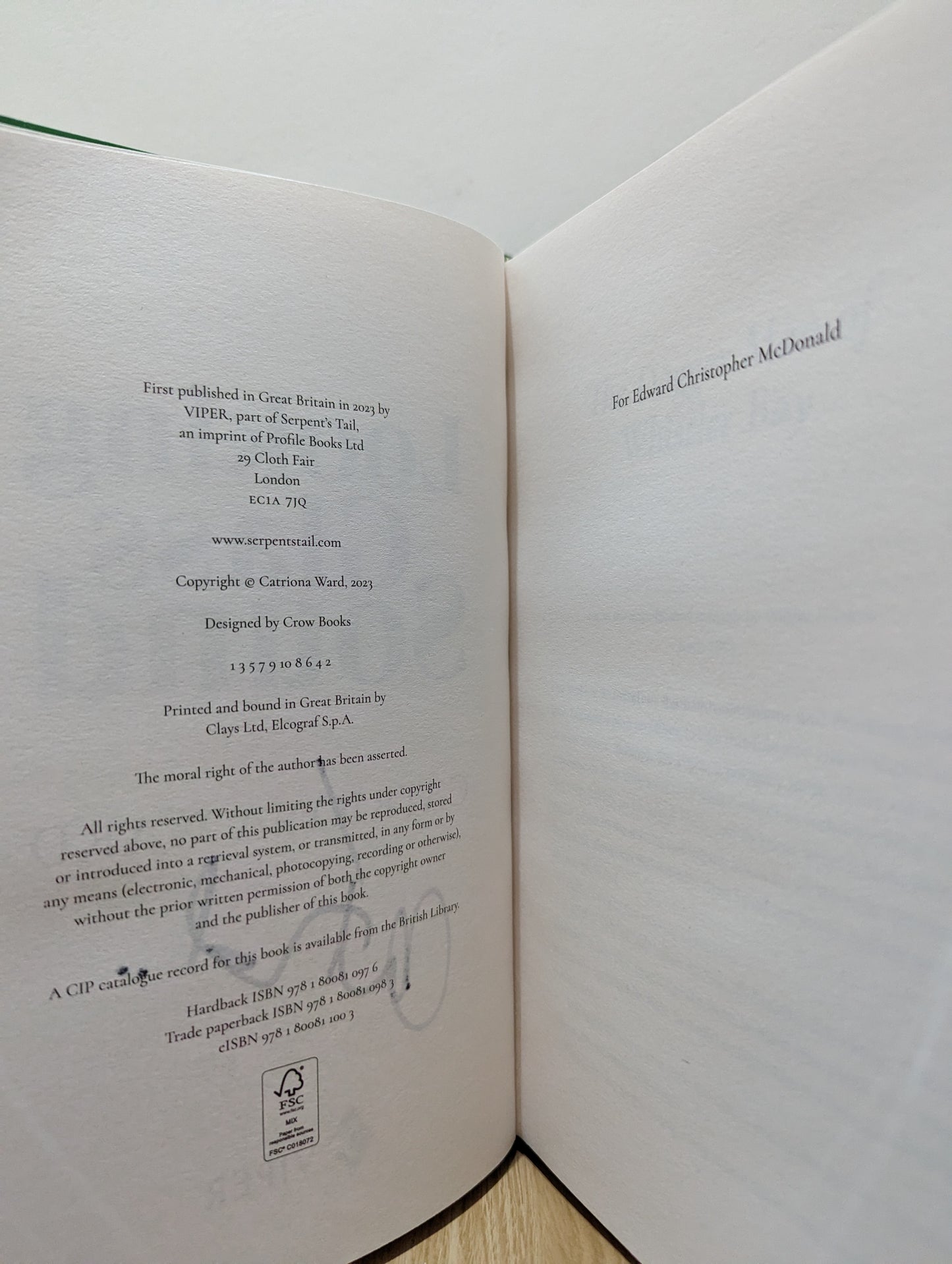 Looking Glass Sound: from the bestselling and award winning author of The Last House on Needless Street (Signed First Edition)