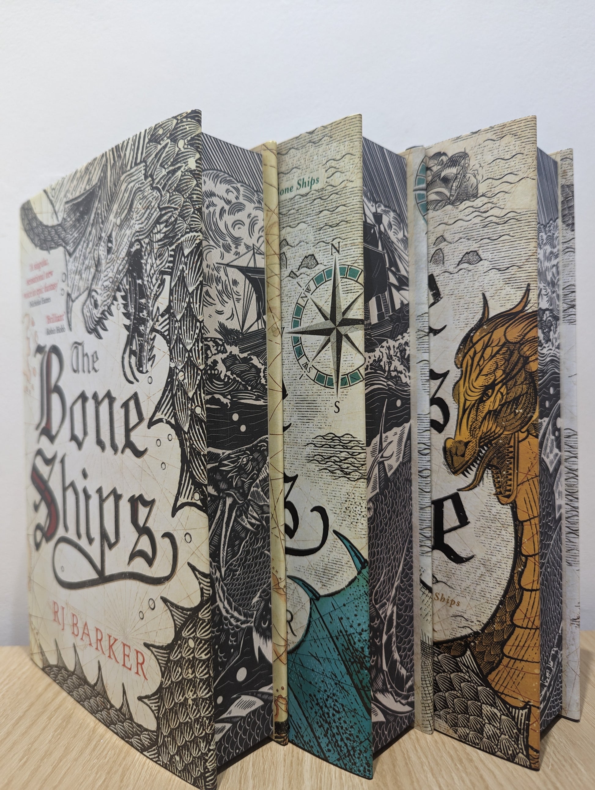 The Tide Child Set: The Bone Ships; Call of the Bone Ships; The Bone Ship's Wake (Signed Special Edition with sprayed edges)