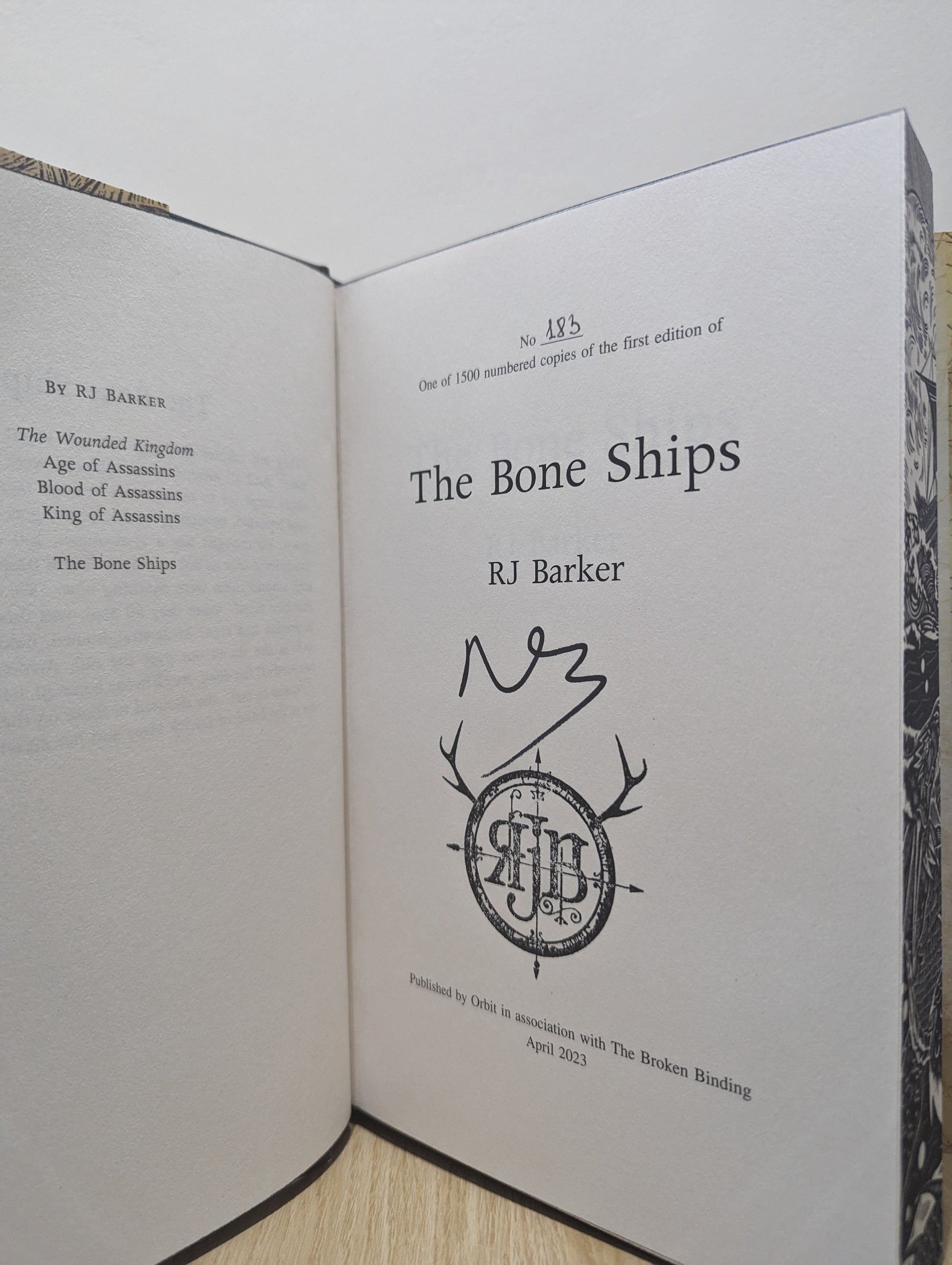 The Tide Child Set: The Bone Ships; Call of the Bone Ships; The Bone Ship's Wake (Signed Special Edition with sprayed edges)