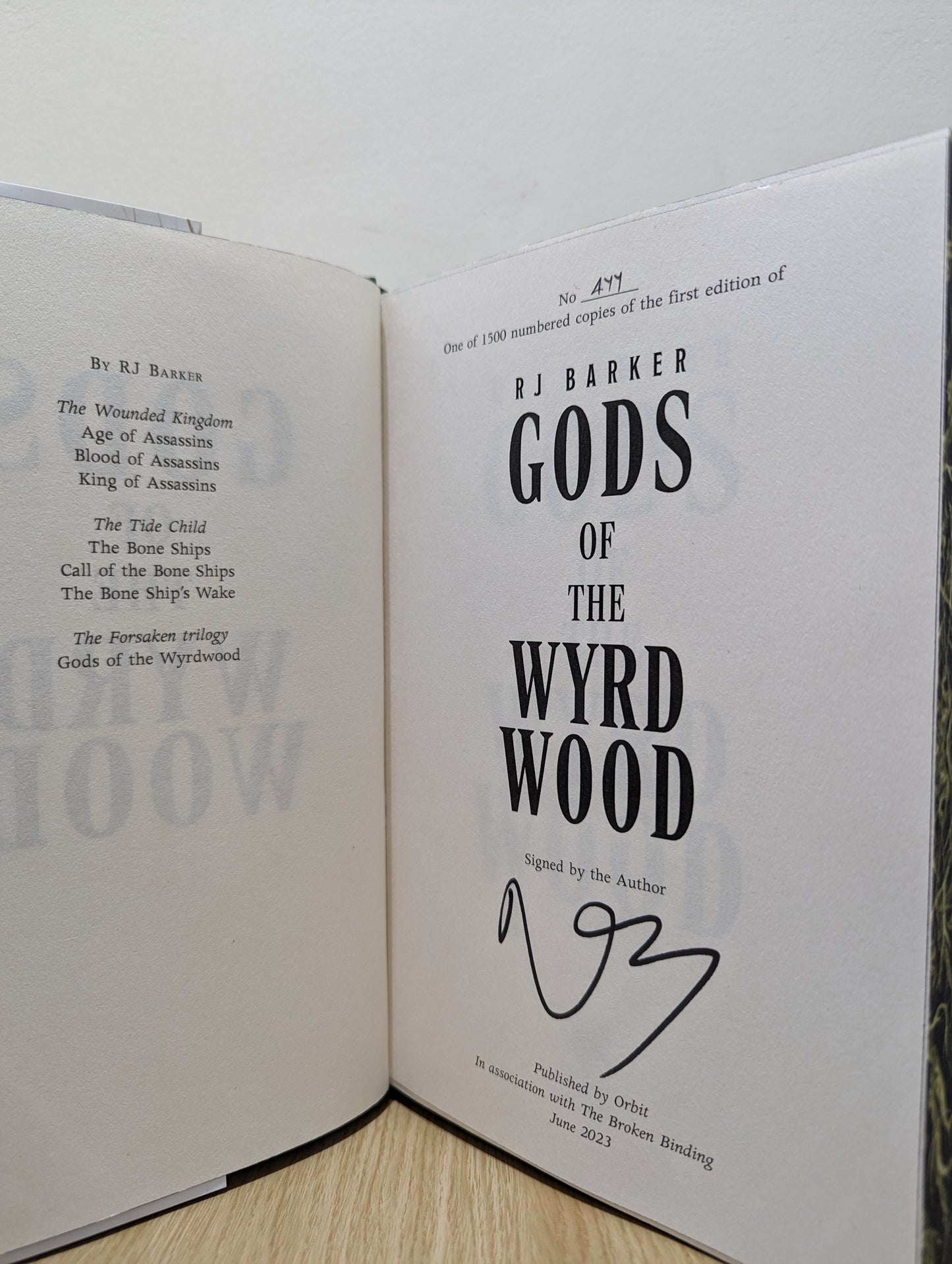 Gods of the Wyrdwood: The Forsaken Trilogy, Book 1 (Signed First Edition with sprayed edges)