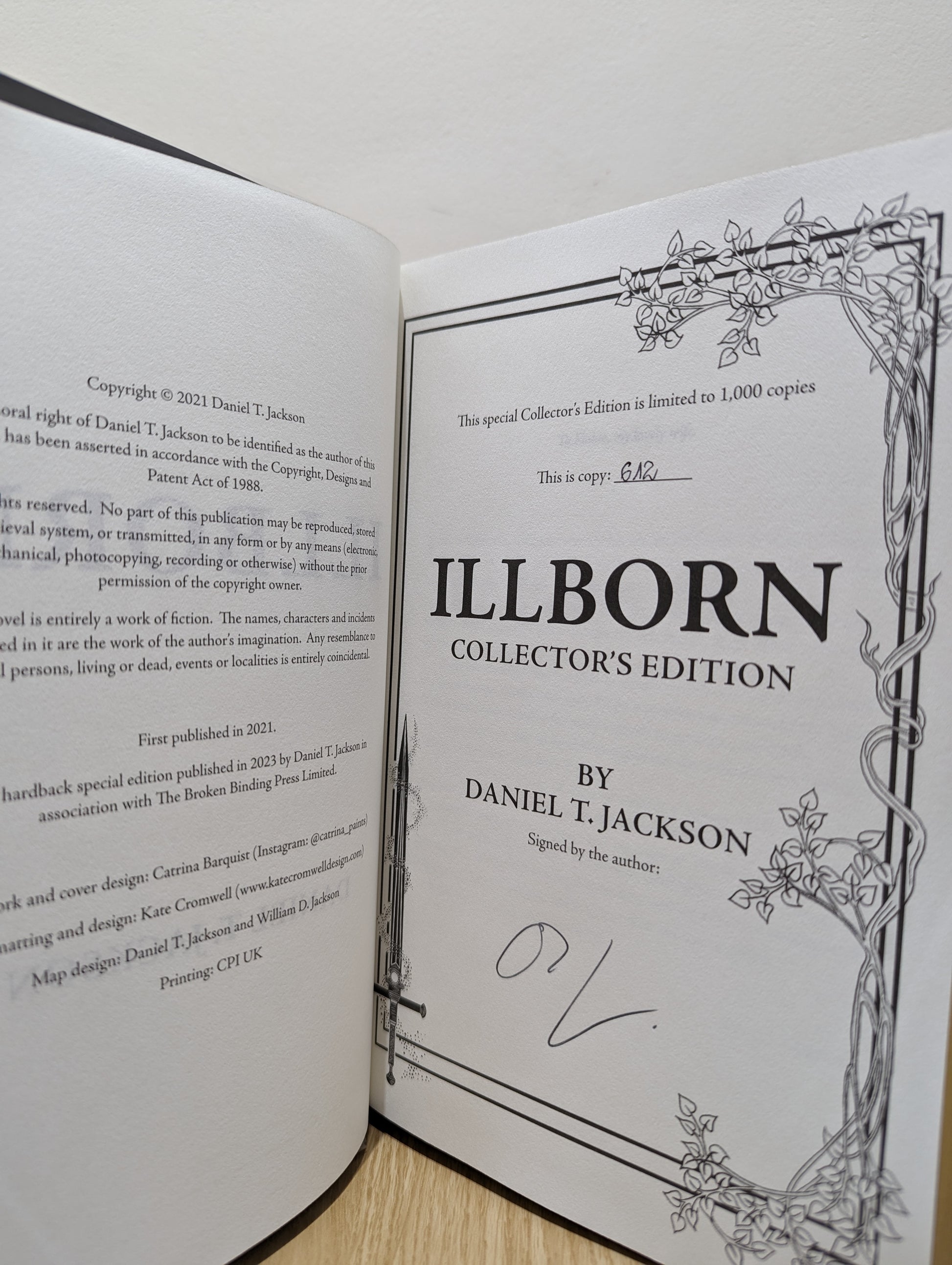 ILLBORN: Book One of The Illborn Saga (Signed Numbered Special Edition with gold edges)