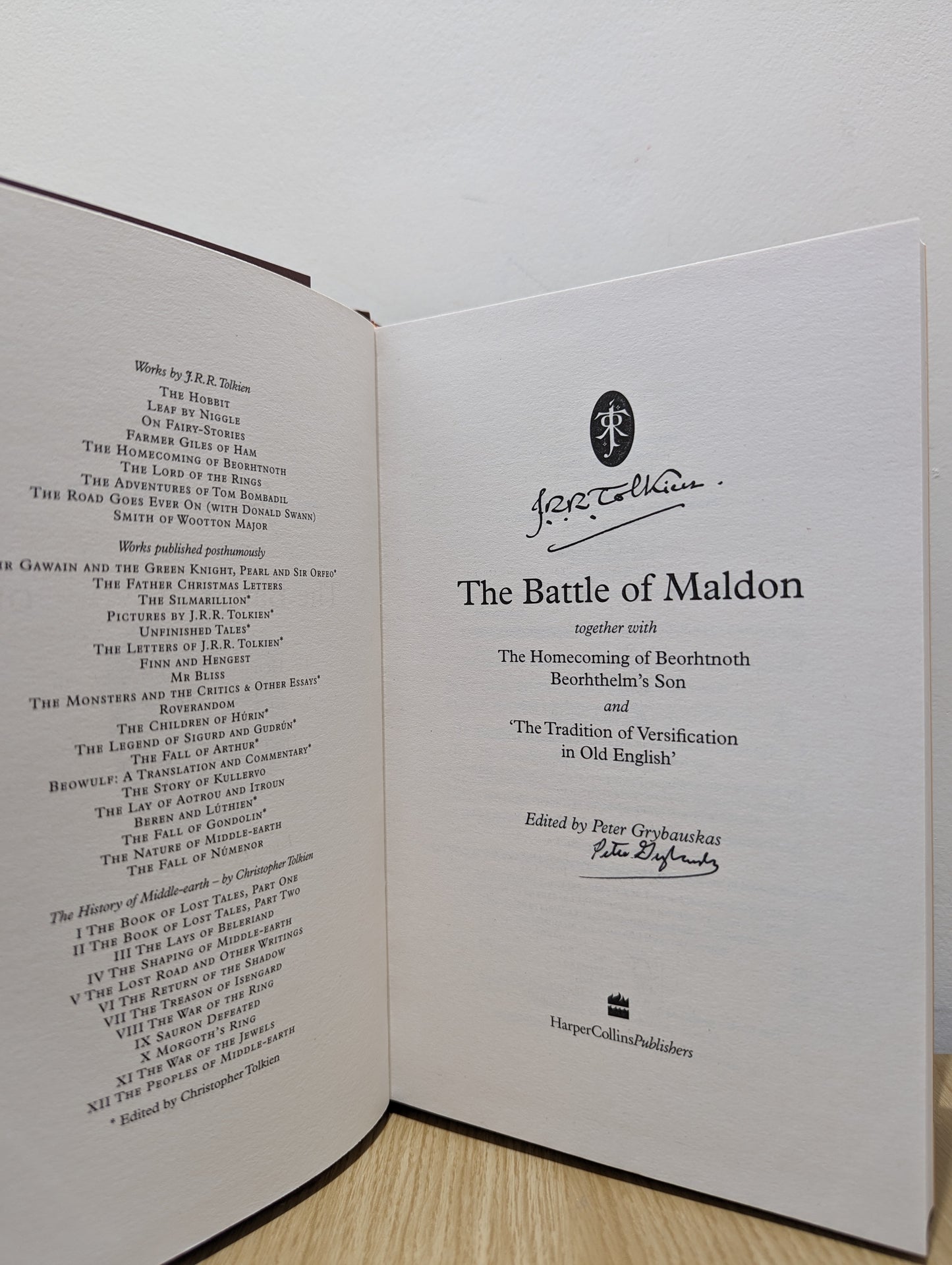 The Battle of Maldon: together with The Homecoming of Beorhtnoth (Signed First Edition)