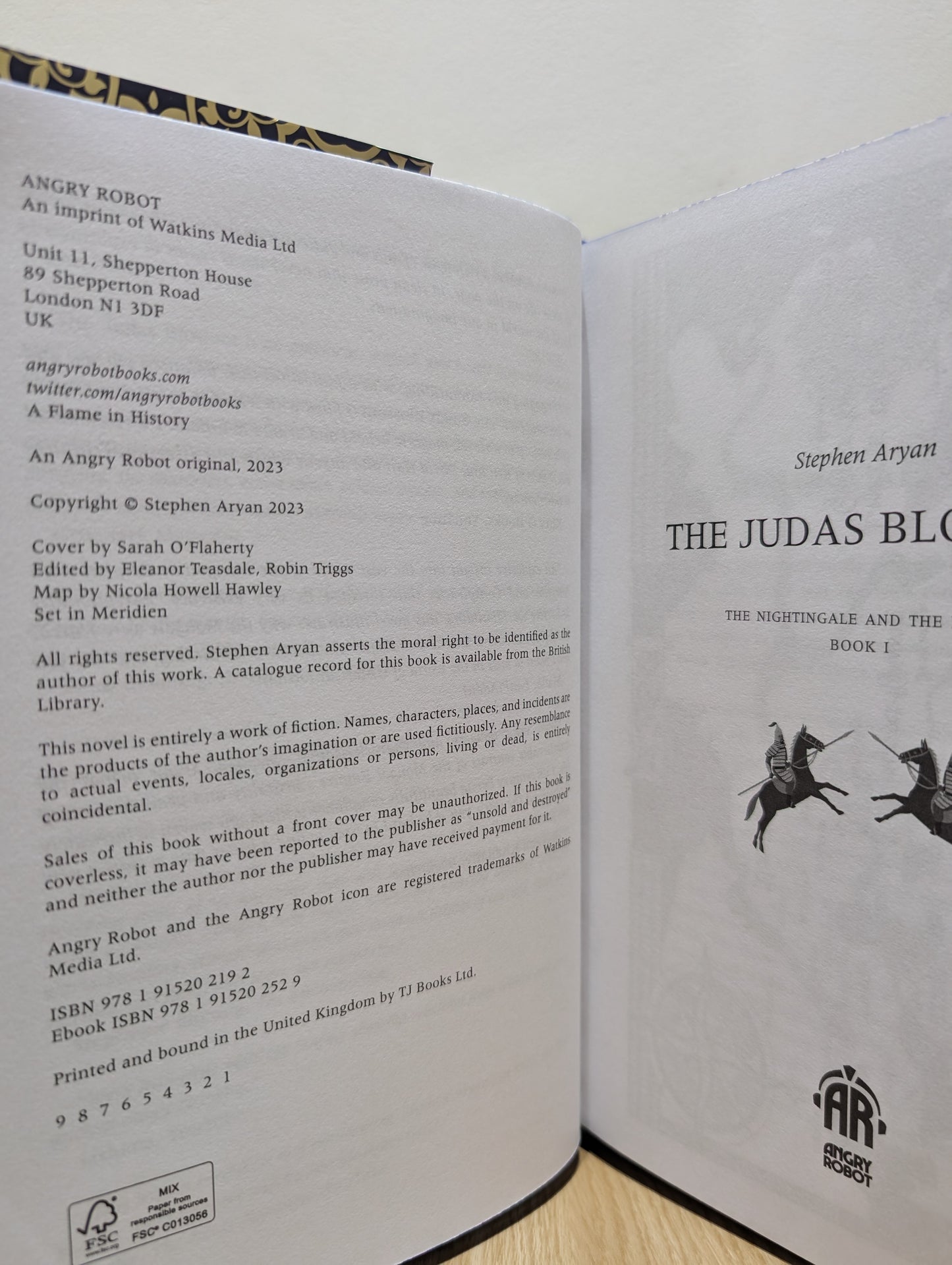 The Nightingale and the Falcon 1-2: The Judas Blossom; The Blood Dimmed Tide (Signed First Edition with sprayed edges)