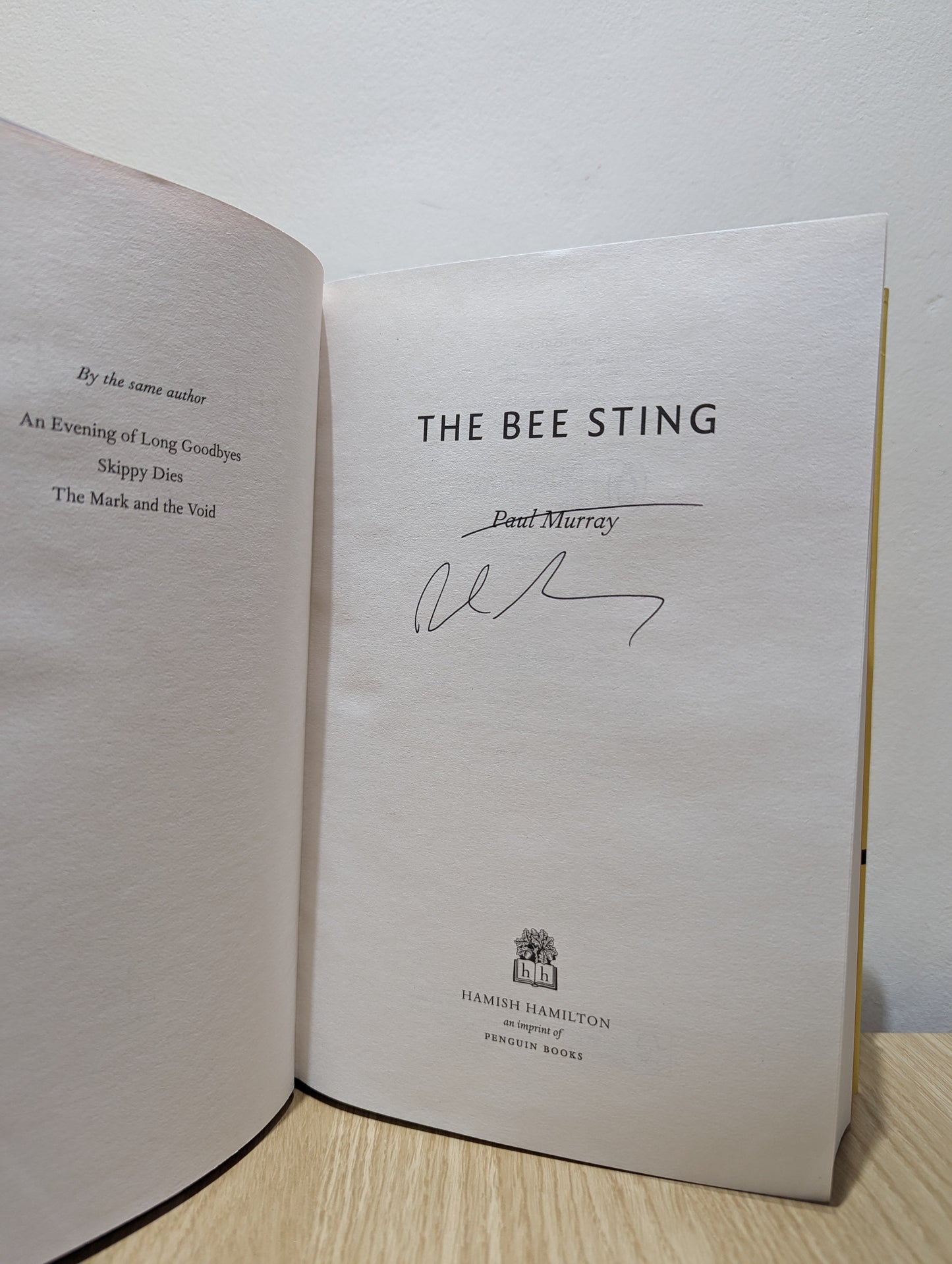 The Bee Sting (Signed to Title Page)