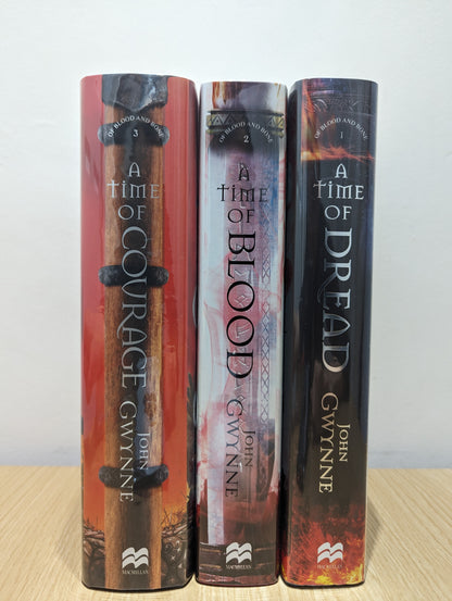 Of Blood and Bone 1-3: A Time of Dread; A Time of Blood; A Time of Courage (Signed Numbered First Edition)