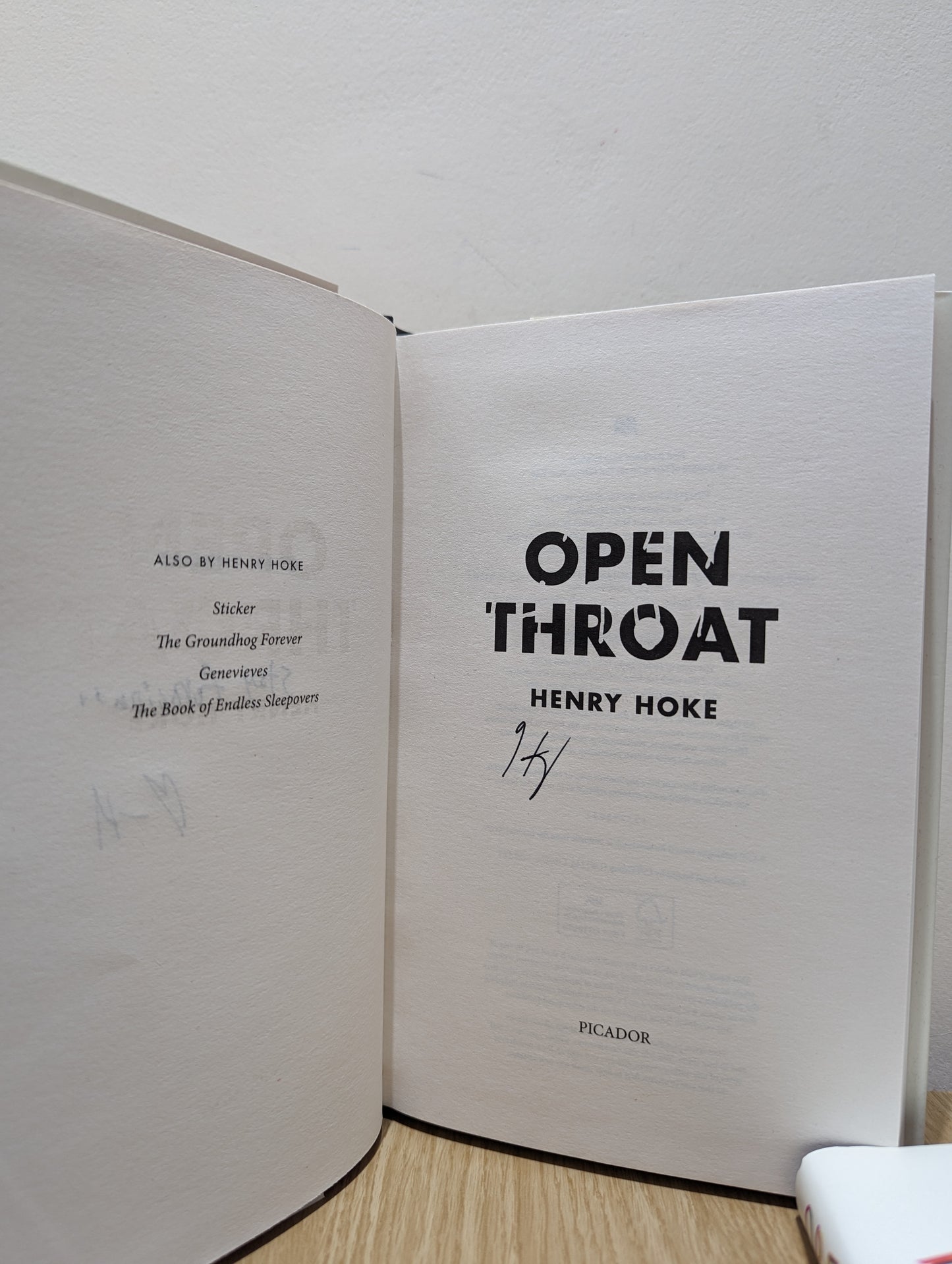 Open Throat (Signed First Edition)