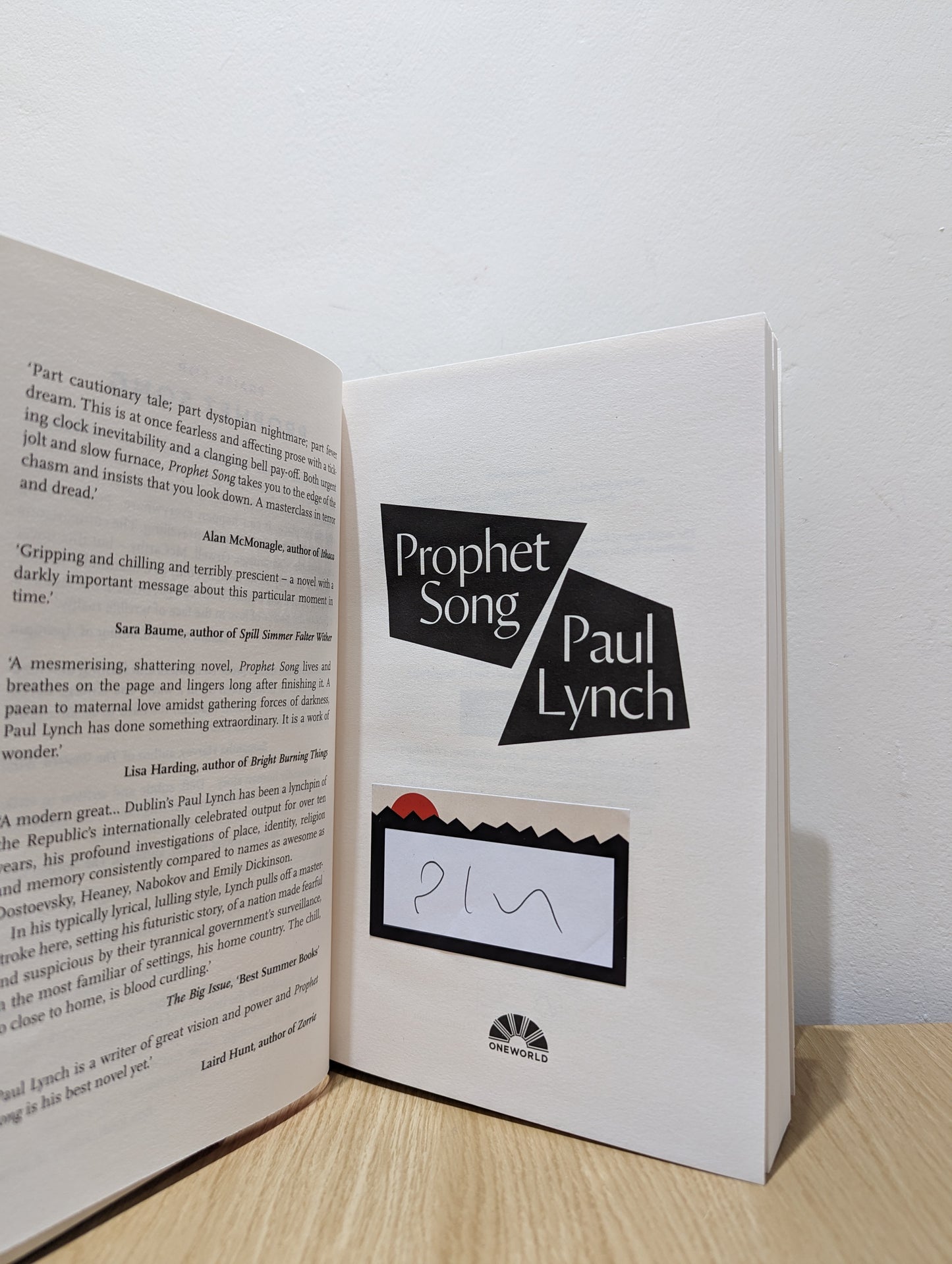 Prophet Song (Signed First Edition)