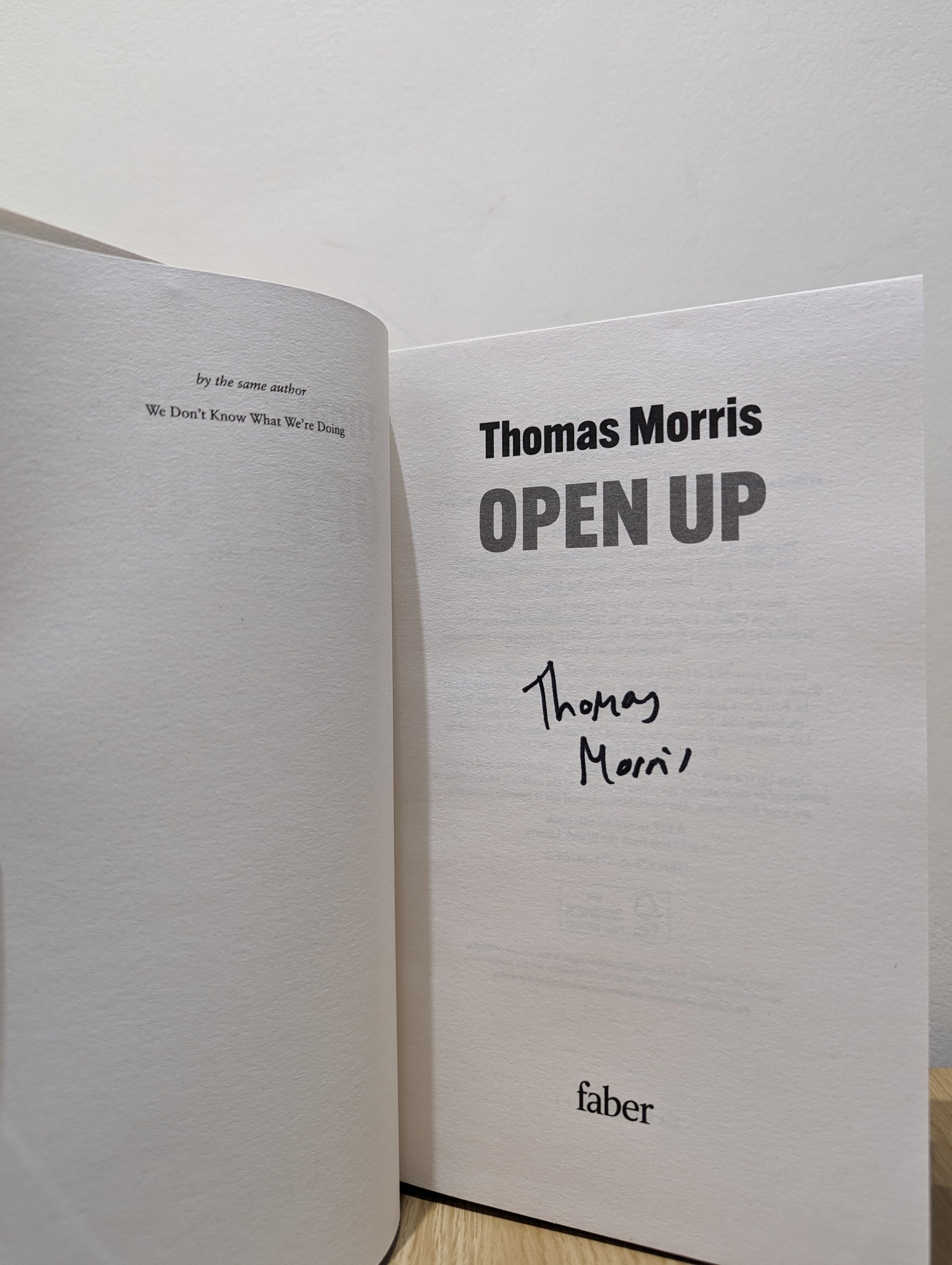 Open Up (Signed First Edition)